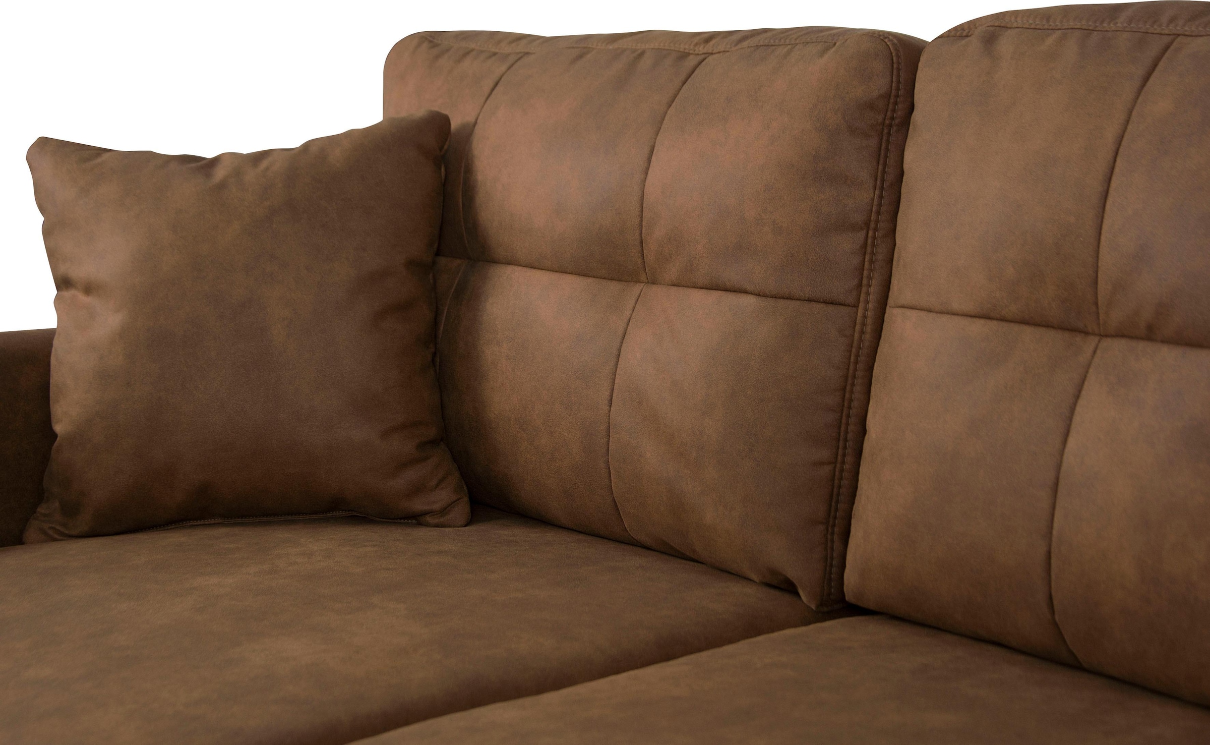 Home affaire 3-Sitzer »TRIPLO optionale Schlafsofa mit Bettkasten, Masse B/T/H: 215/100/89 cm«, Wahlweise Bettfunktion - Liegefläche 145x191 cm, Rücken-, Zierkissen