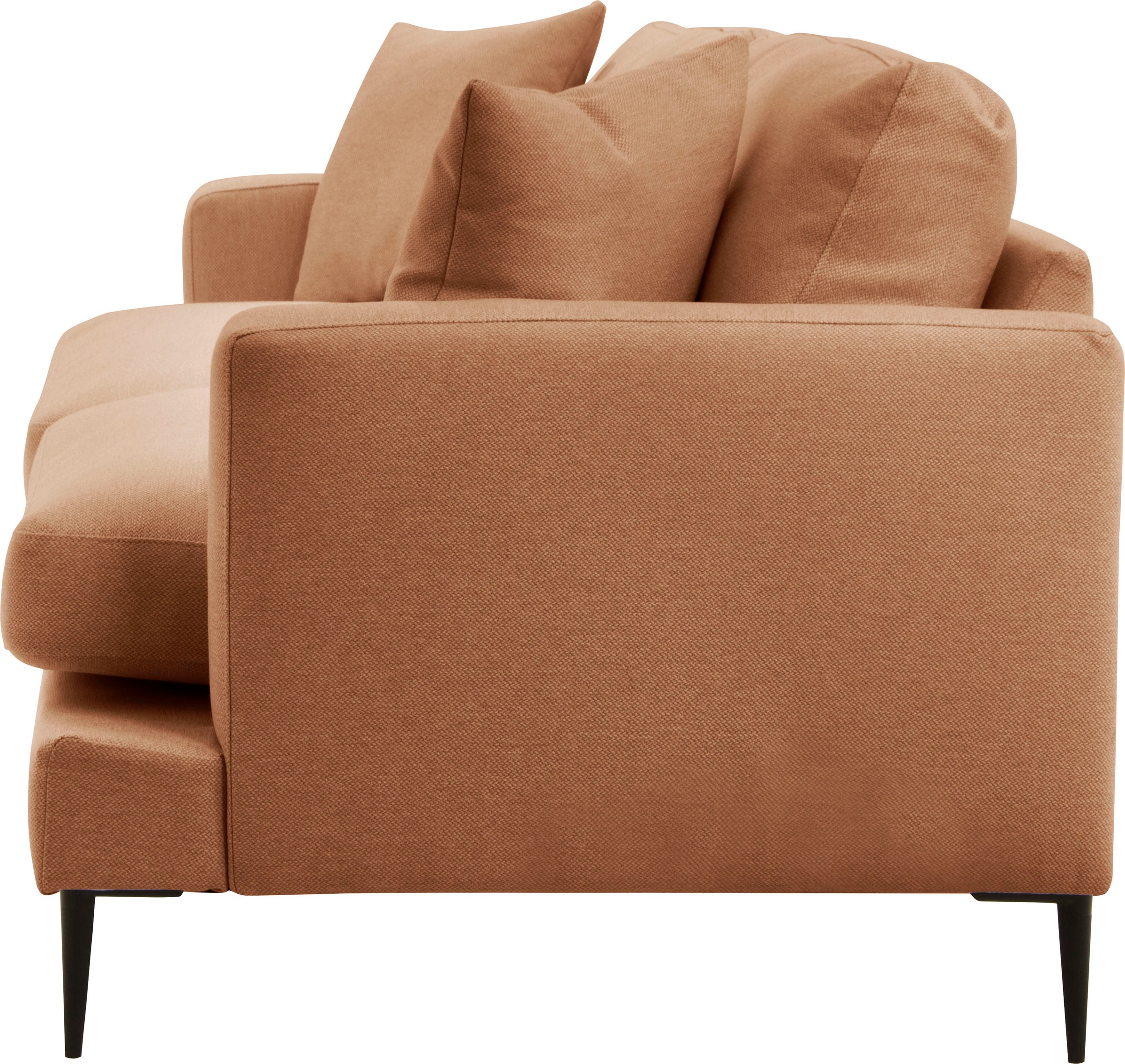 Leonique 2-Sitzer »Cozy elegantes Designsofa, Masse B/T/H: 151/97/80 cm«, mit losen Kissen und Metallbeinen
