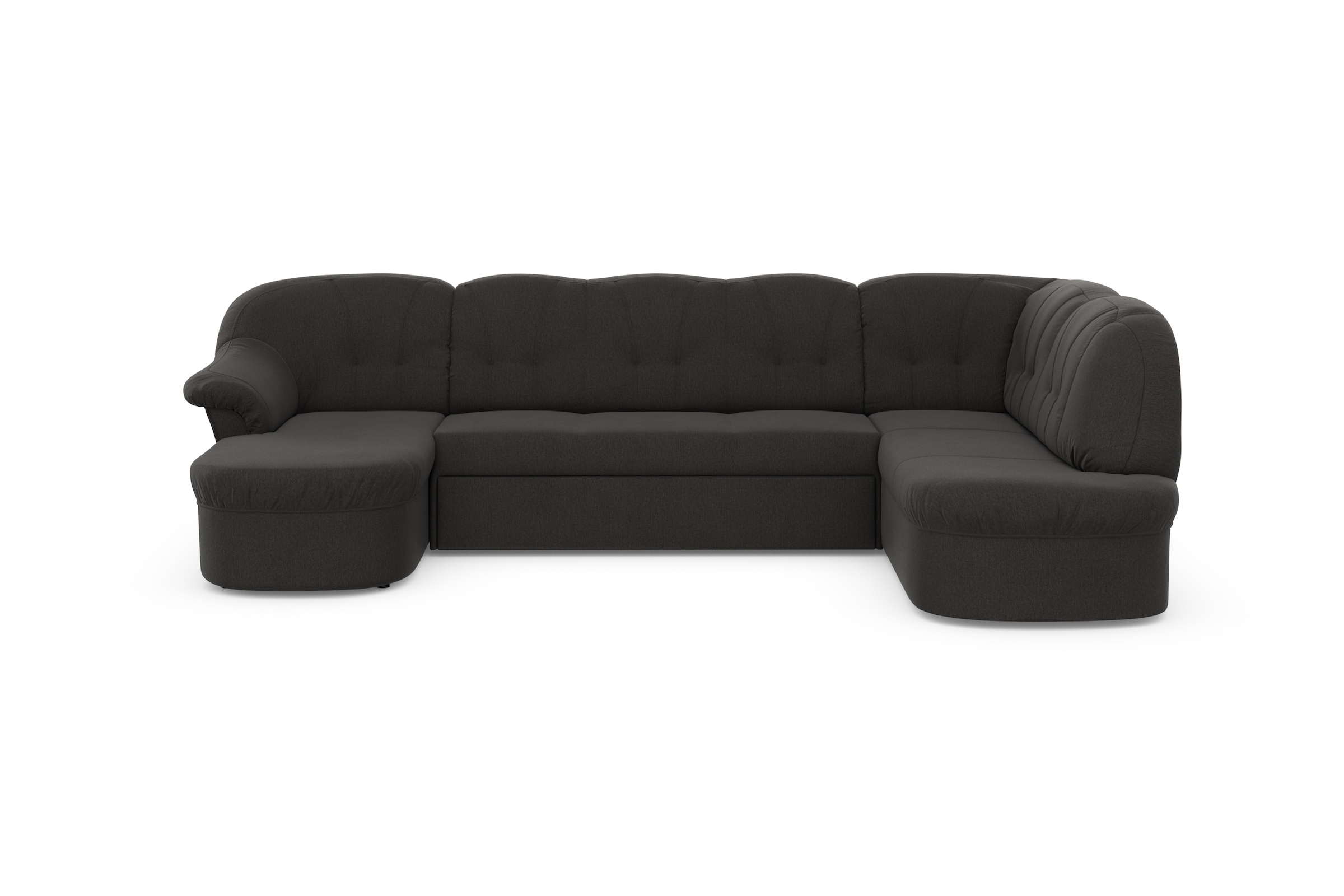 DOMO collection Wohnlandschaft »Pegnitz, zeitlos und modern, mit attraktiver Rückensteppung, U-Form«, wahlweise mit Bettfunktion