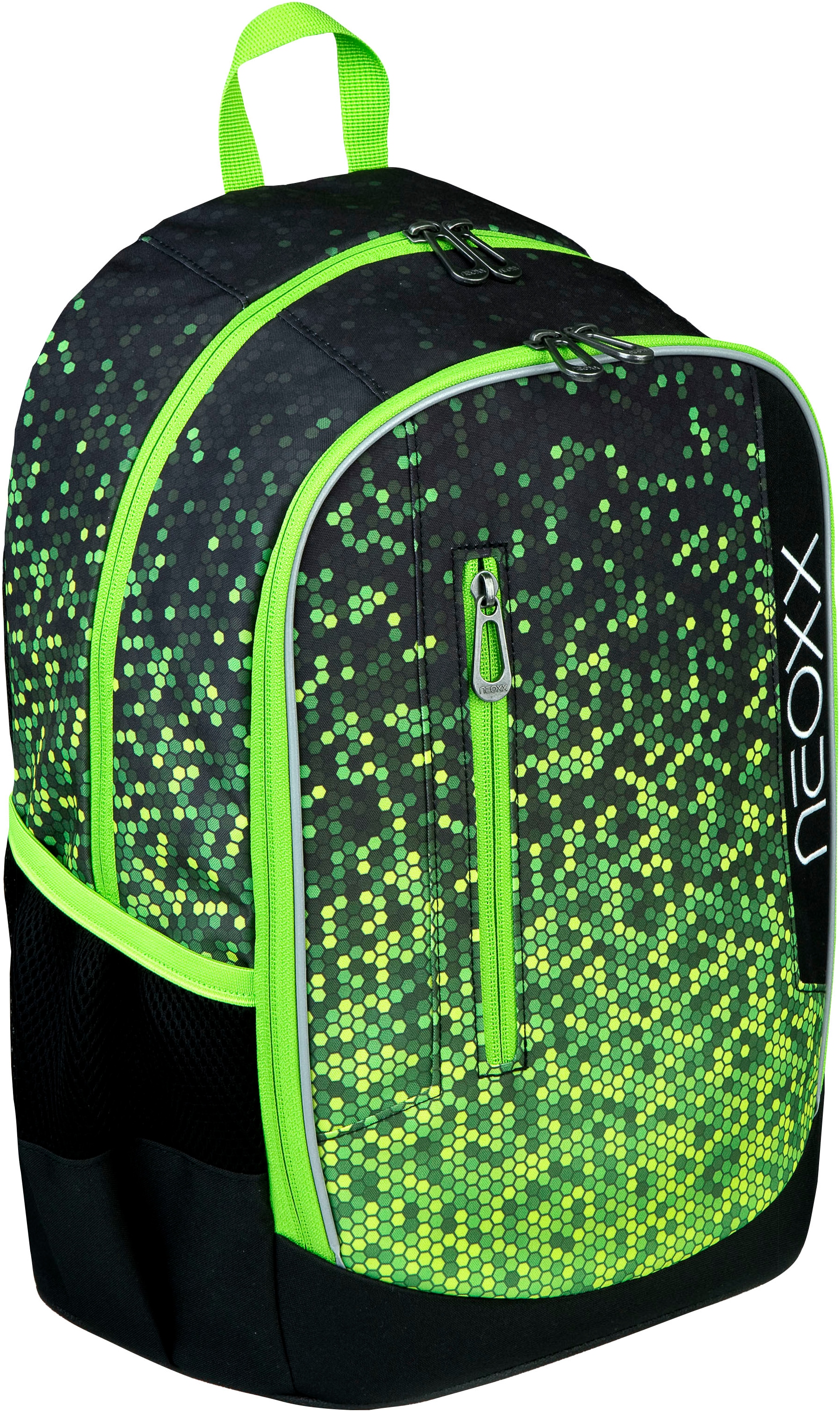 neoxx Schulrucksack »Flow, Pixel in my mind«, teilweise aus recyceltem Material