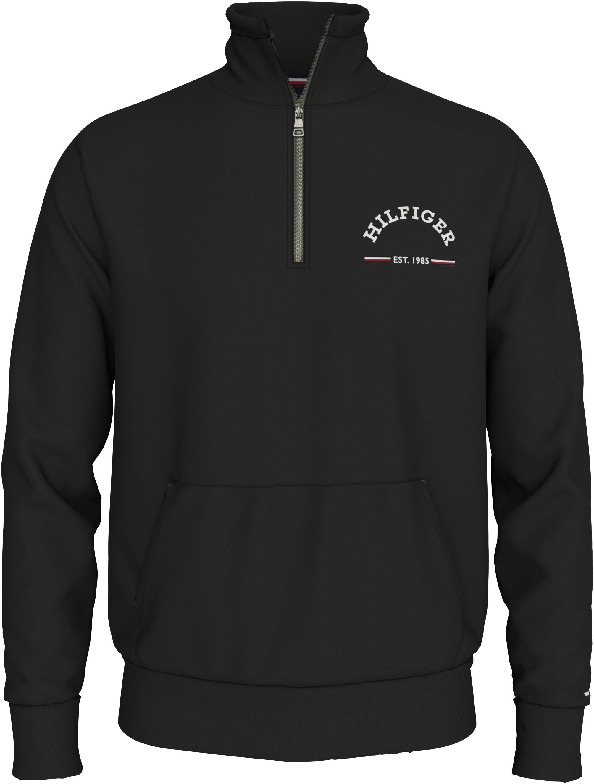 Tommy Hilfiger Sweatshirt »ROUNDALL STAND COLLAR ZIP«, mit Stehkragen und Reissverschluss