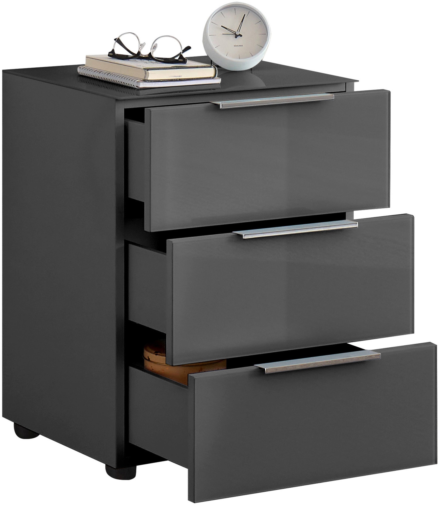 HBZ Nachtkommode »Santorin Nachtkonsole, BxHxT 45x61x40 cm«, (1 St.), Breite 45cm, Softclose für Schubkästen, Melaminbeschichtung