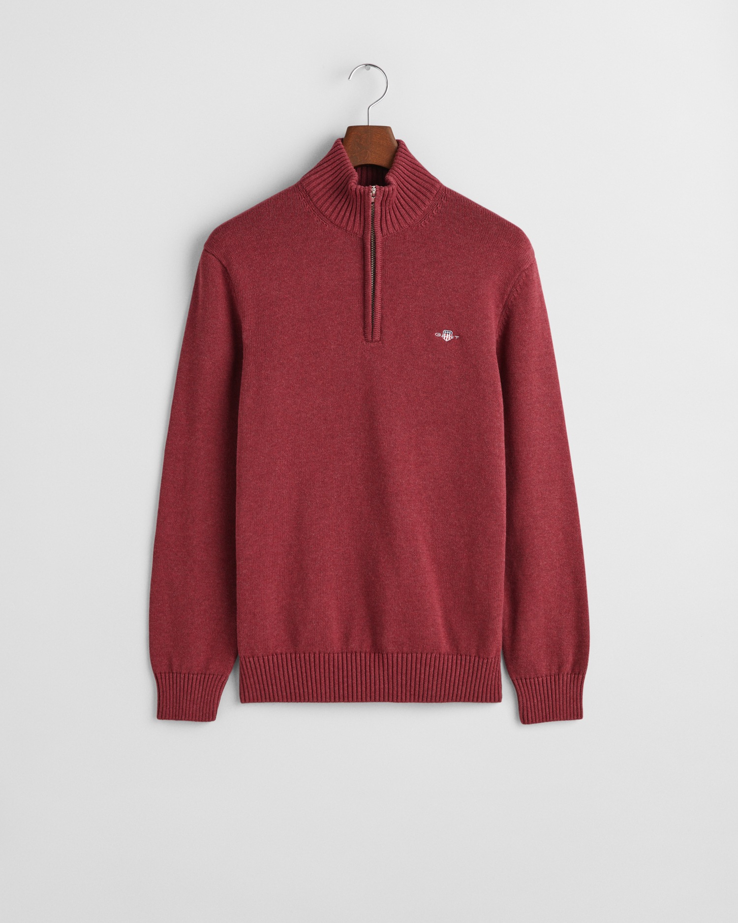 Gant Troyer »CASUAL COTTON HALF ZIP«, mit grafischer Logostickerei auf der Brust