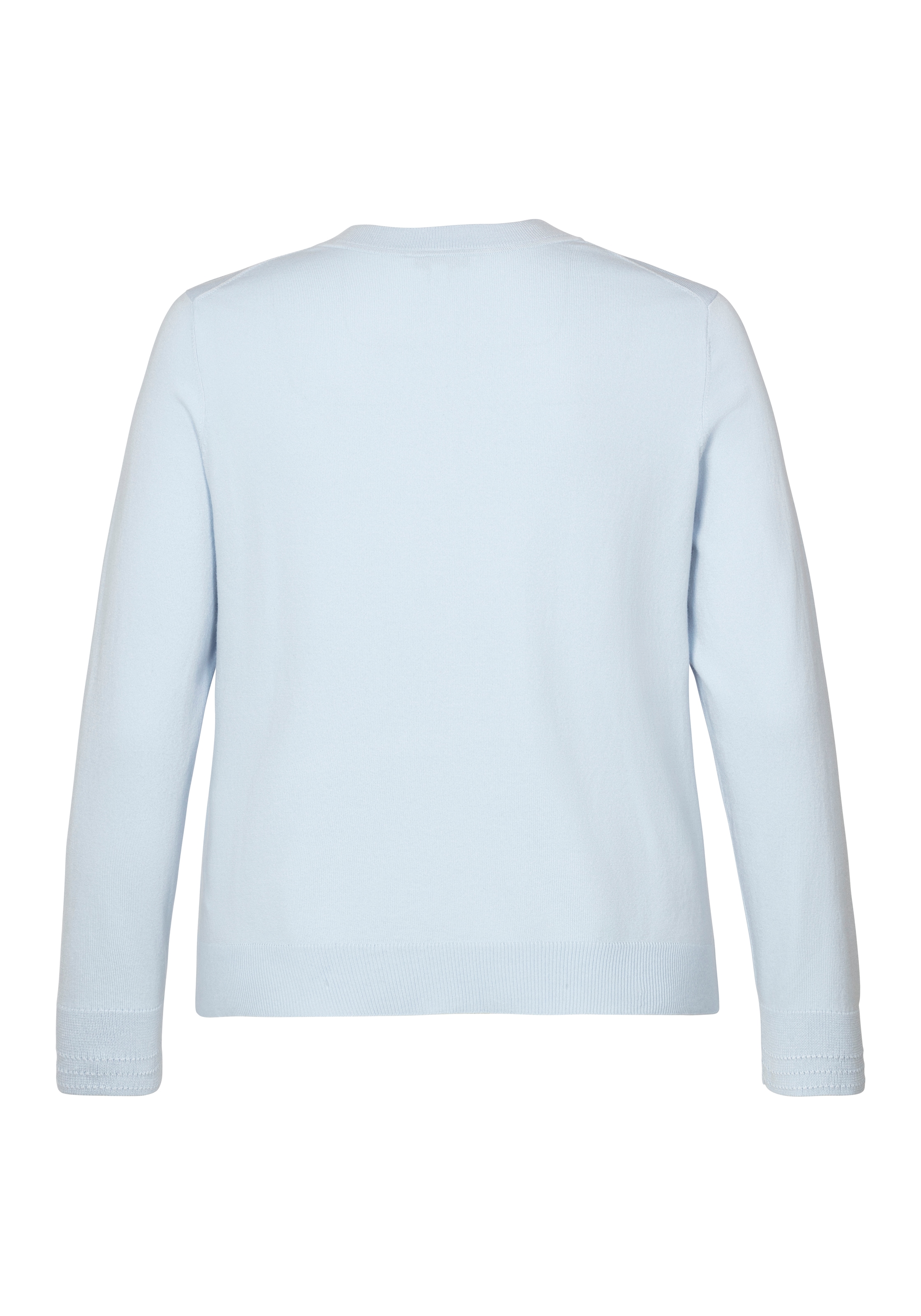 Tommy Hilfiger Curve Strickpullover »CRV CO JERSEY STITCH LS V-NK SWT«, in Grossen Grössen, Logostickerei, V-Ausschnitt