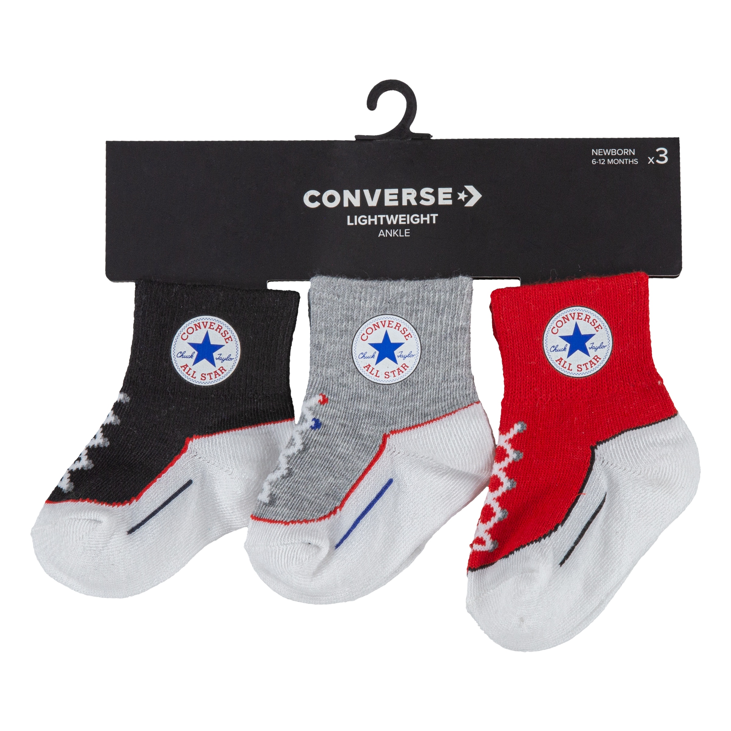 Converse Sportsocken »CHUCK INFANT TODDLER QUARTER 3PK«, (3 Paar)