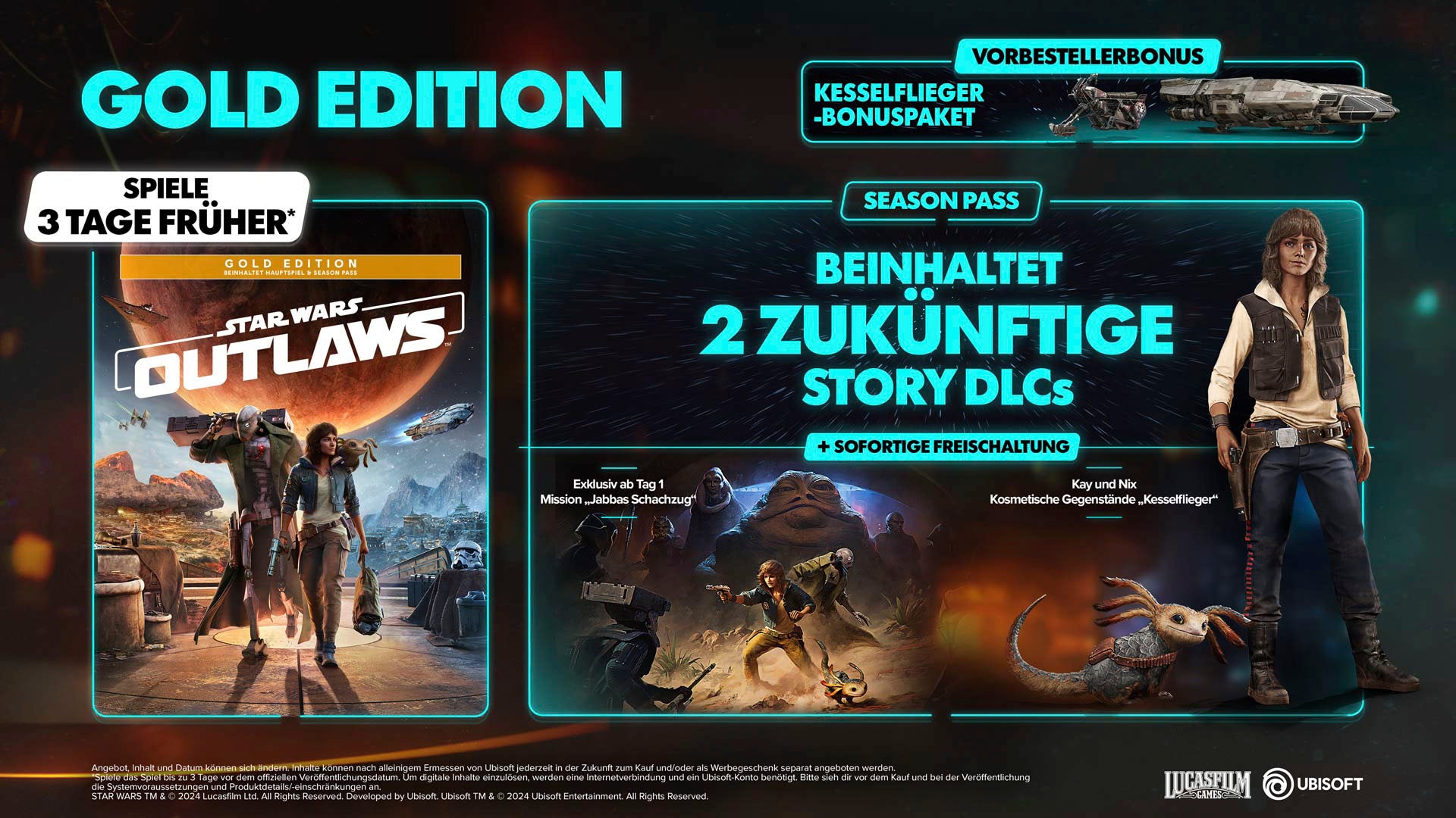 UBISOFT Spielesoftware »Star Wars Outlaws Gold Edition«, Xbox Series X