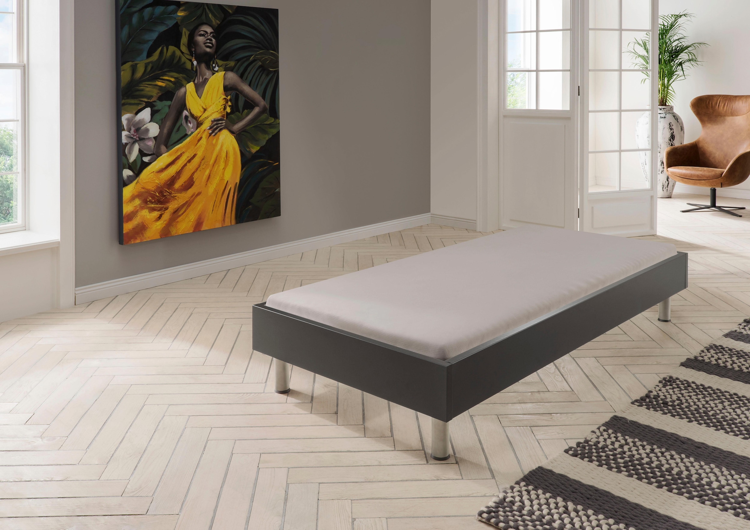 Wimex Bett »Easy, grosse Auswahl an Grössen und Farben, auch in Komforthöhe« Made in Germany, ohne Kopfteil, ideal unter Dachschrägen oder Fenster