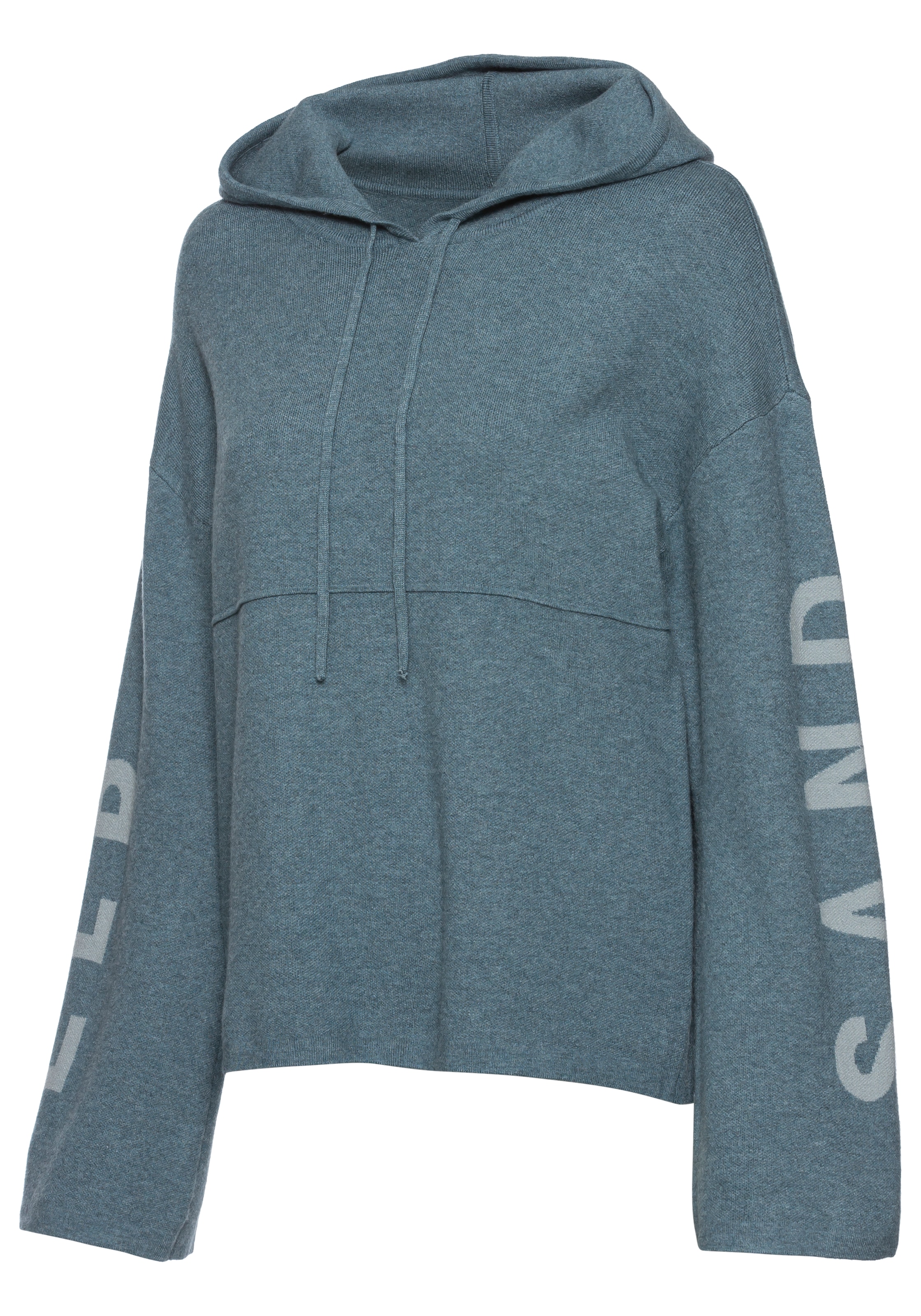 Elbsand Hoodie, Strickpullover mit eingestricktem Logo, Loungewear