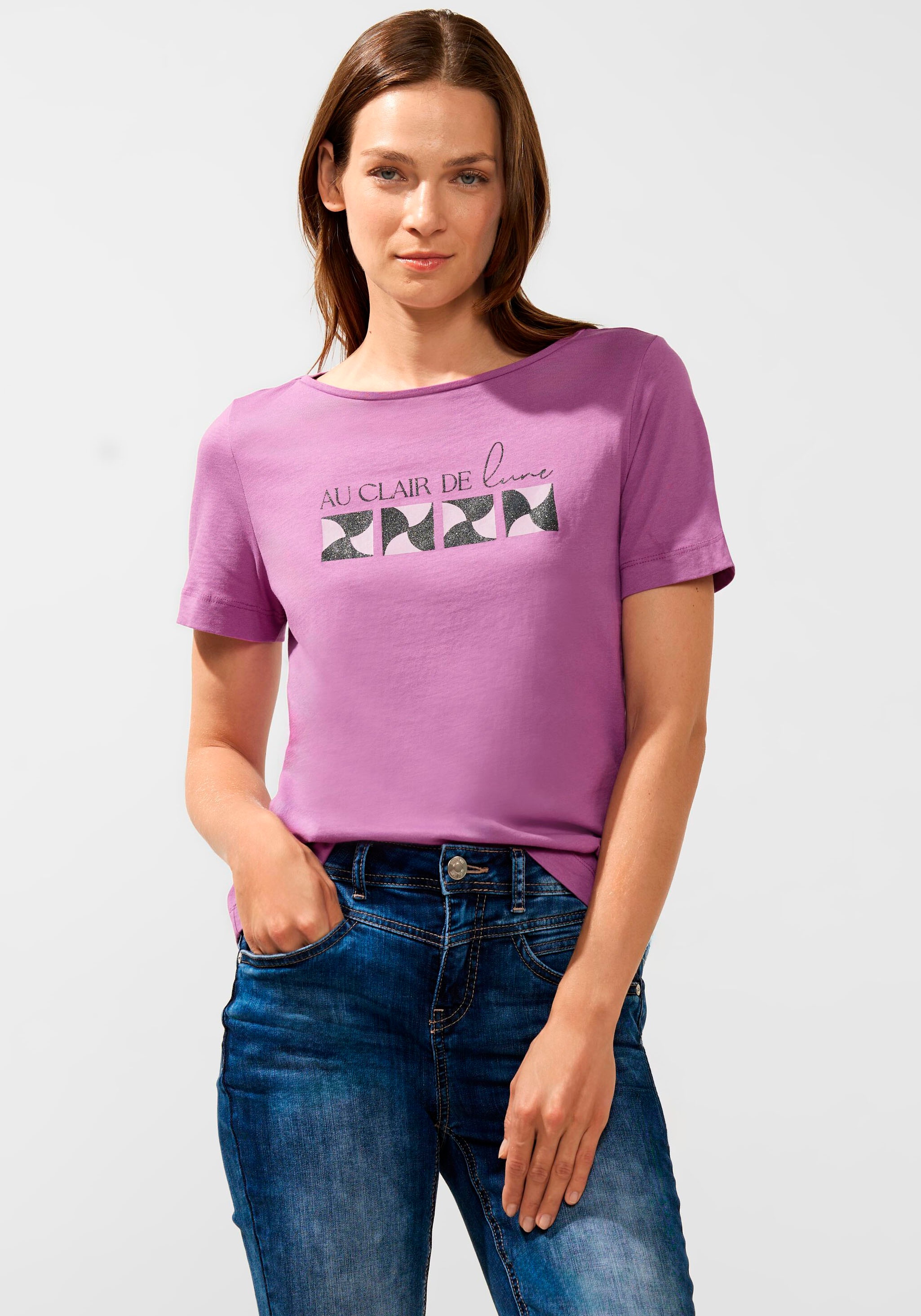T-Shirt, online STREET shoppen bei Rundhalsausschnitt mit ONE Schweiz Jelmoli-Versand
