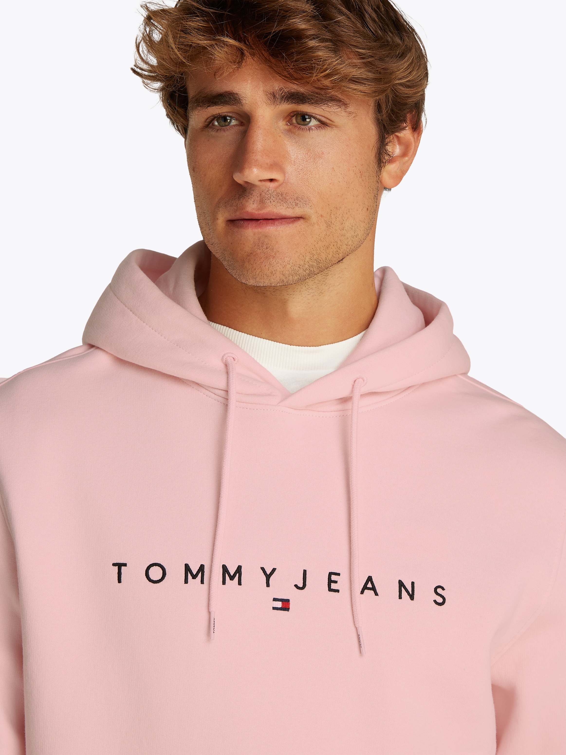 Tommy Jeans Hoodie »TJM REG LINEAR LOGO HOODIE EXT«, mit Logo-Stickerei