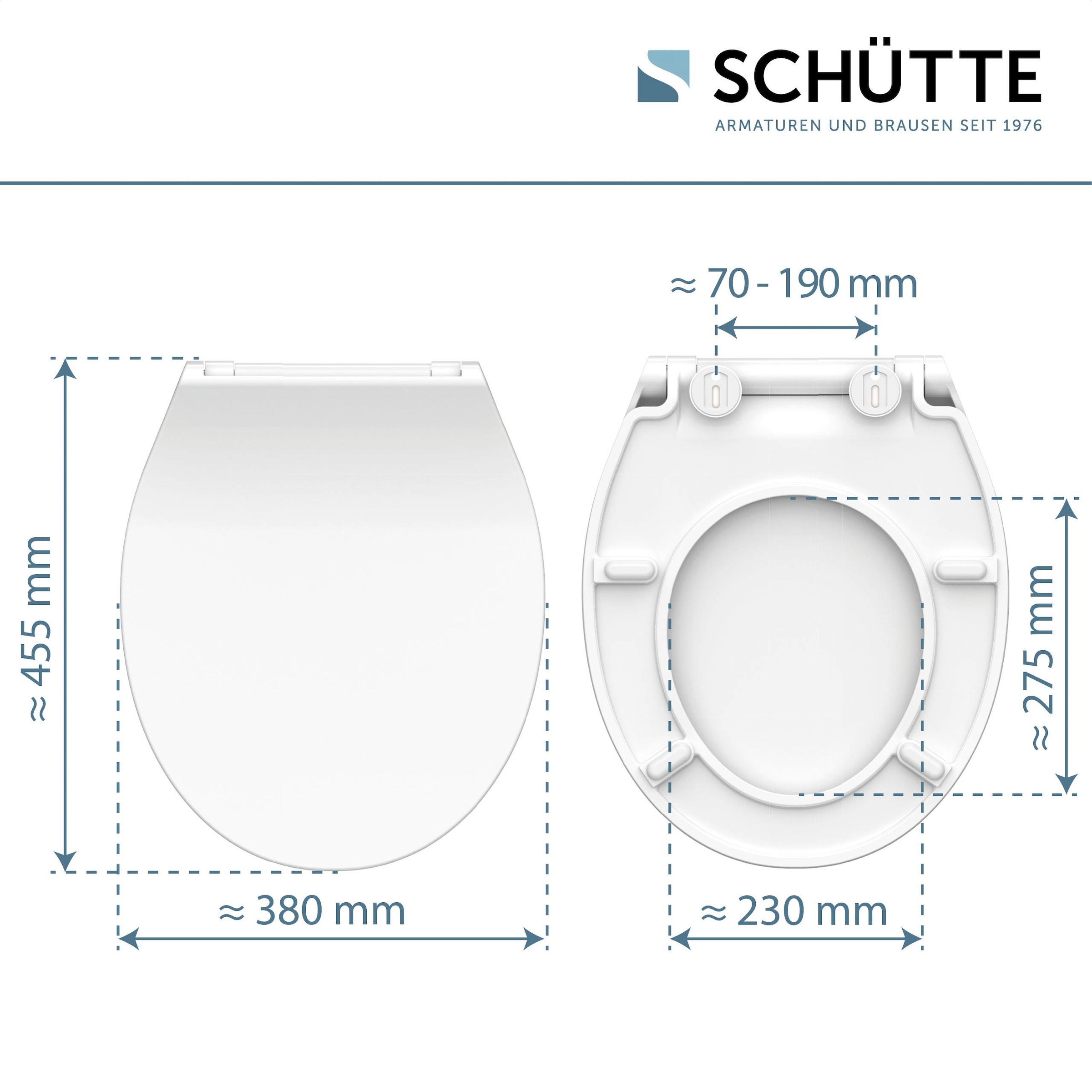 Schütte WC-Sitz »SLIM«, Duroplast, Absenkautomatik, Schnellverschluss, besonders flache Form