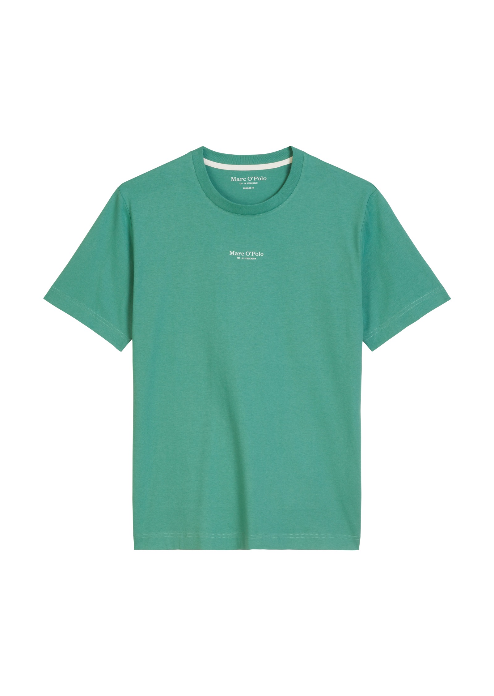 Marc O'Polo T-Shirt, ein kleines, dezentes Logo in Kontrastfarbe ziert die Brust