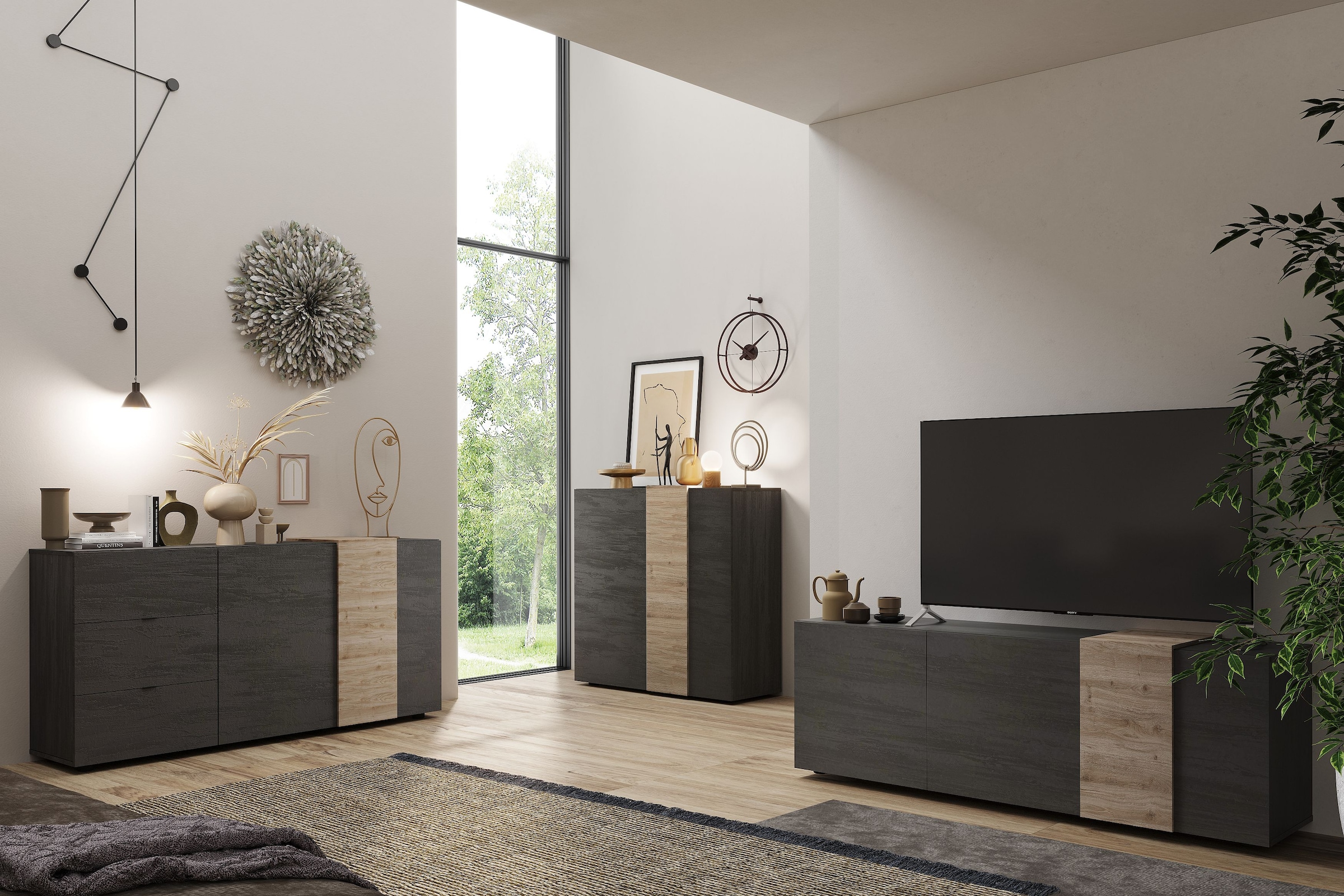 INOSIGN Highboard »Venus, Kommode«, Höhe 113 cm, Breite 121 cm