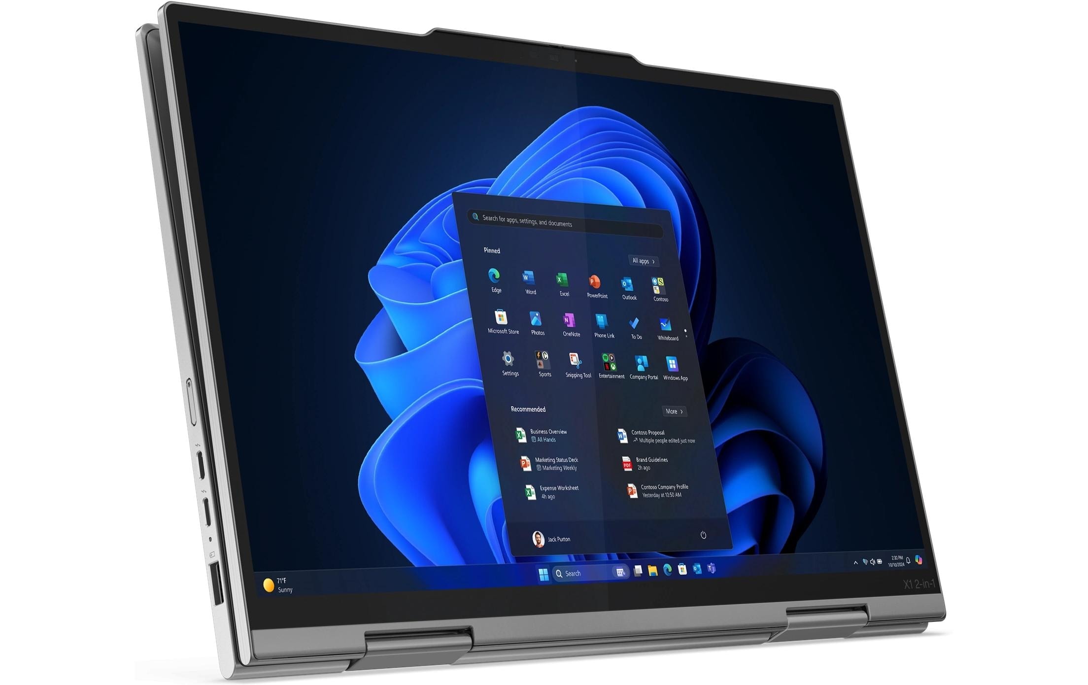 Lenovo Notebook »ThinkPad X1 2-in-1 Gen. 10 Copilot+ PC«, 35,56 cm, / 14 Zoll, Intel, Core Ultra 7, eingebauter Lautsprecher, eingebautes Mikrofon, Touchscreen