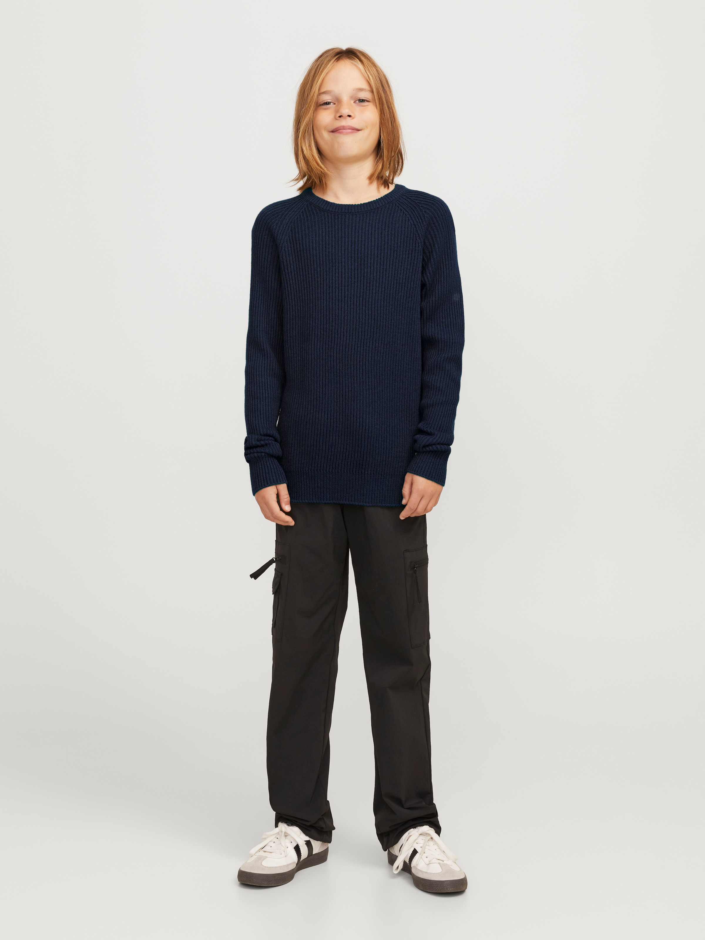 Jack & Jones Junior Strickpullover »JJPANNEL KNIT CREW NECK AW24 JNR«