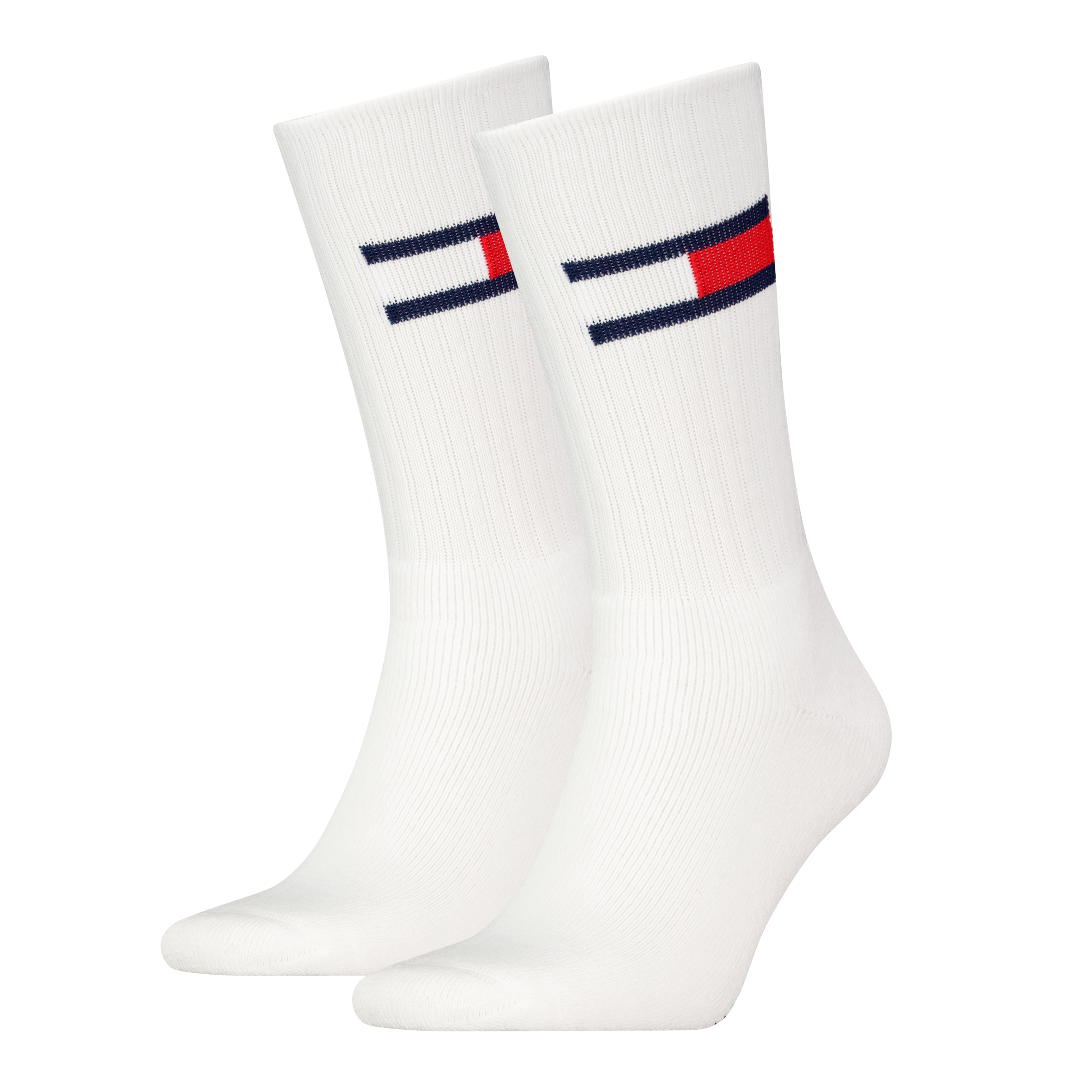 Tommy Hilfiger Socken »TH UNI TJ SOCK 2P FLAG« 2 Paar, 2 Paar tlg. mit grossem Logo