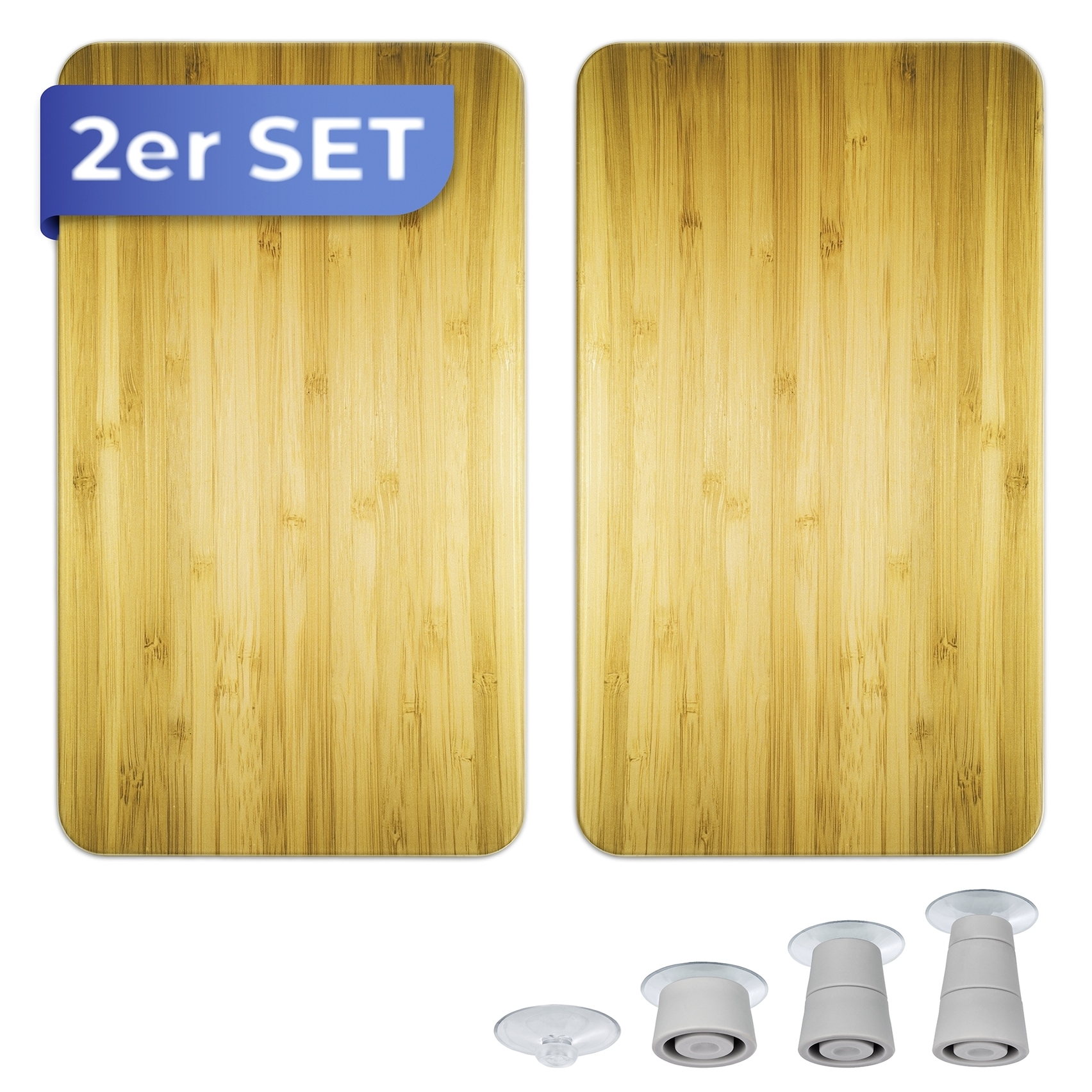 Maximex Herd-Abdeckplatte »Universal Modell Holz-Optik«, (Set, 2 tlg.), Herdabdeckung für alle Herdarten, kratzfest, mit rutschfesten Füssen