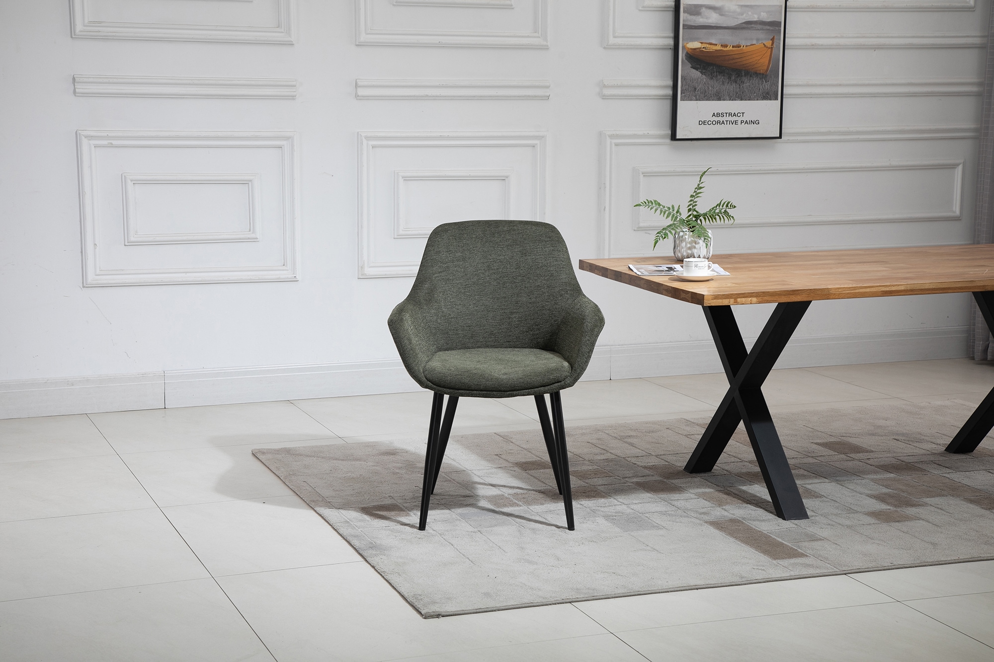 SalesFever Essgruppe »Stilvolle Essgruppe für Ihr Zuhause«, (Set, 5 tlg.), 5-teiliges Set, Tischplatte mit seidenmattem OSMO Hartwachs-Öl behande
