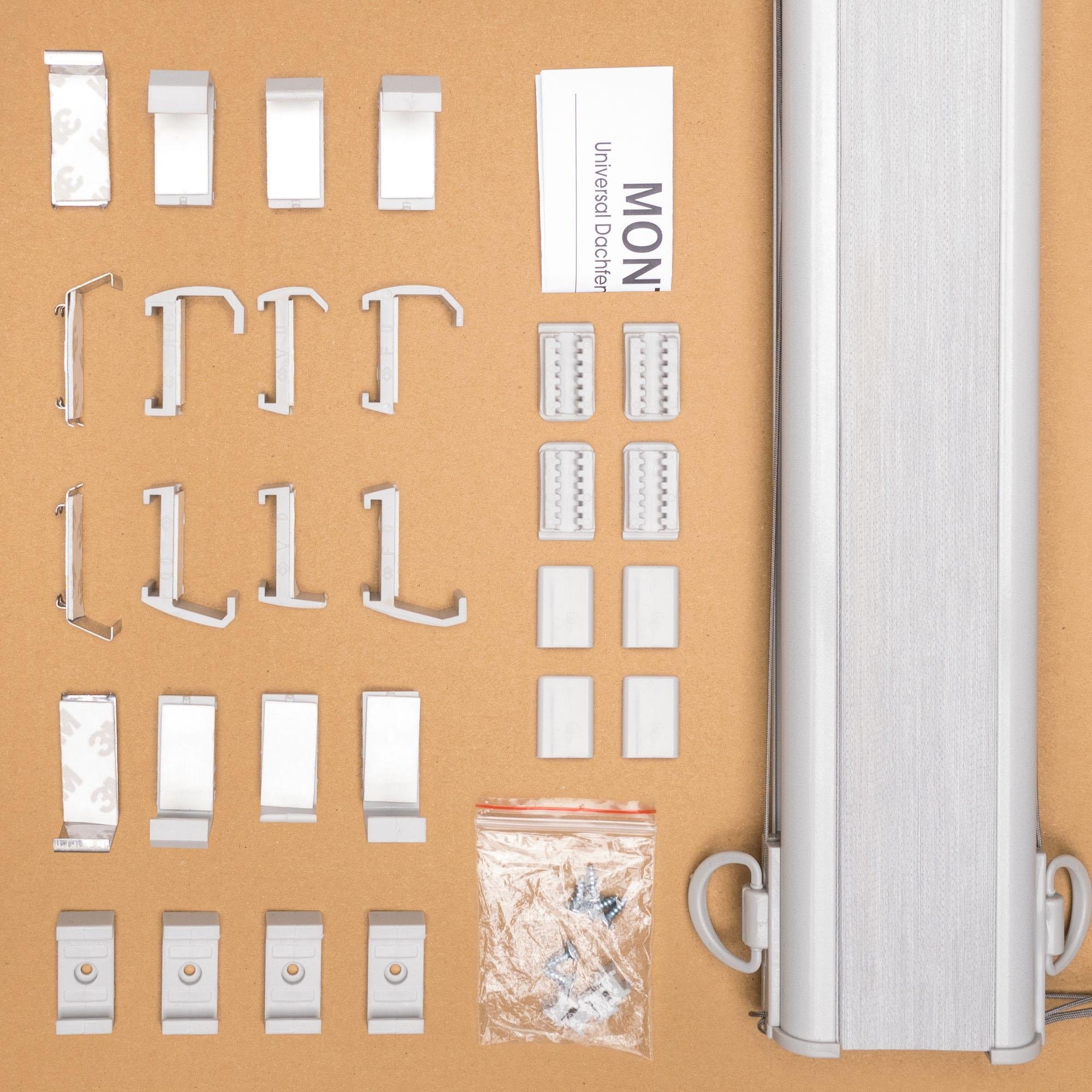 Liedeco Dachfensterplissee »Universal Dachfenster-Plissee«, verdunkelnd, energiesparend, ohne Bohren, verspannt, Fixmass