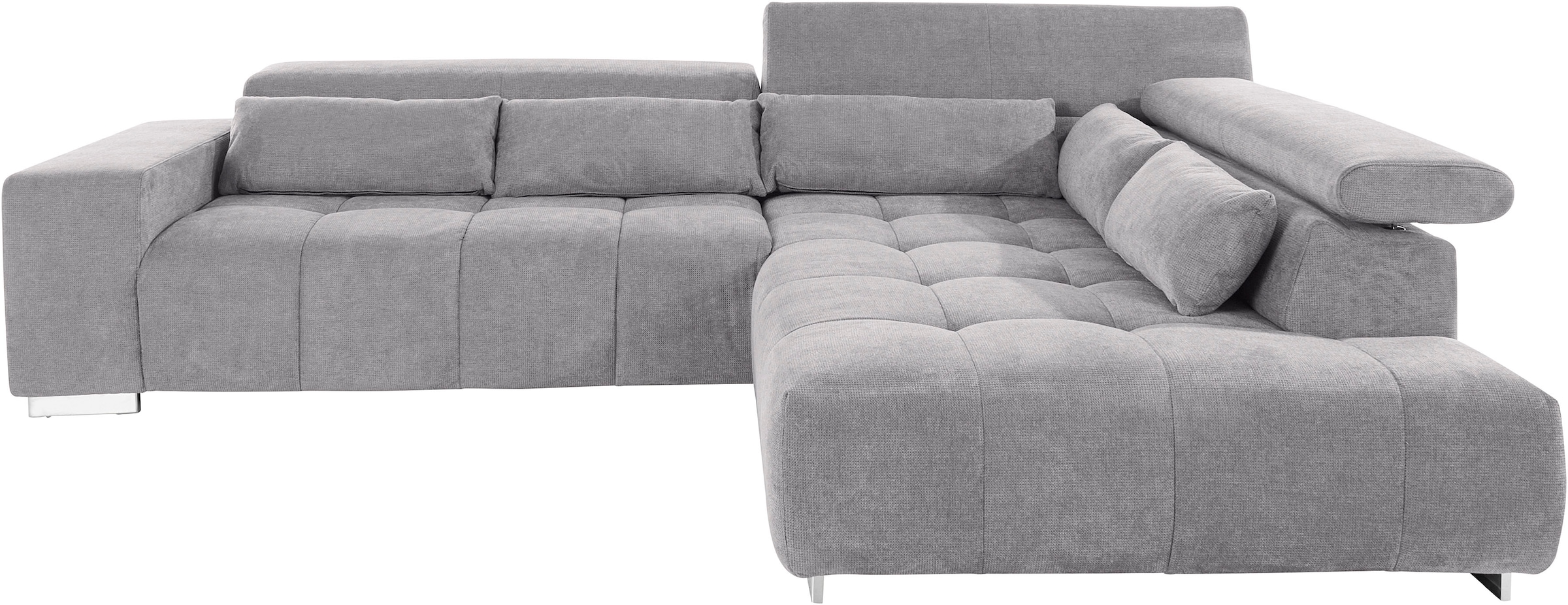 COTTA Ecksofa »Orion L-Form«, mit Kopfteilverstellung & 5 Nierenkissen