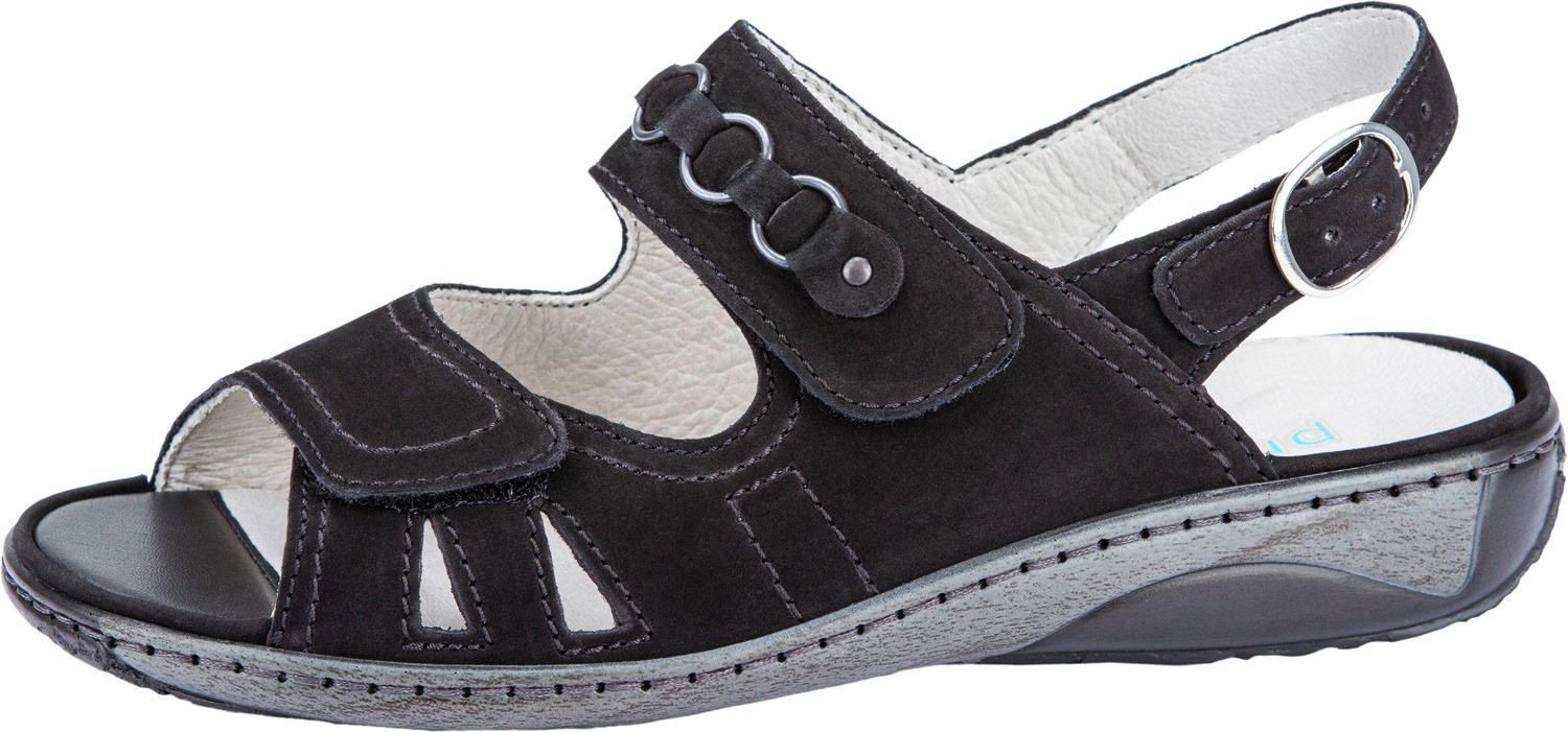 Waldläufer Riemchensandale "GARDA", Sommerschuh, Sandalette, Keilabsatz, mit Druckknopf, G-Weite