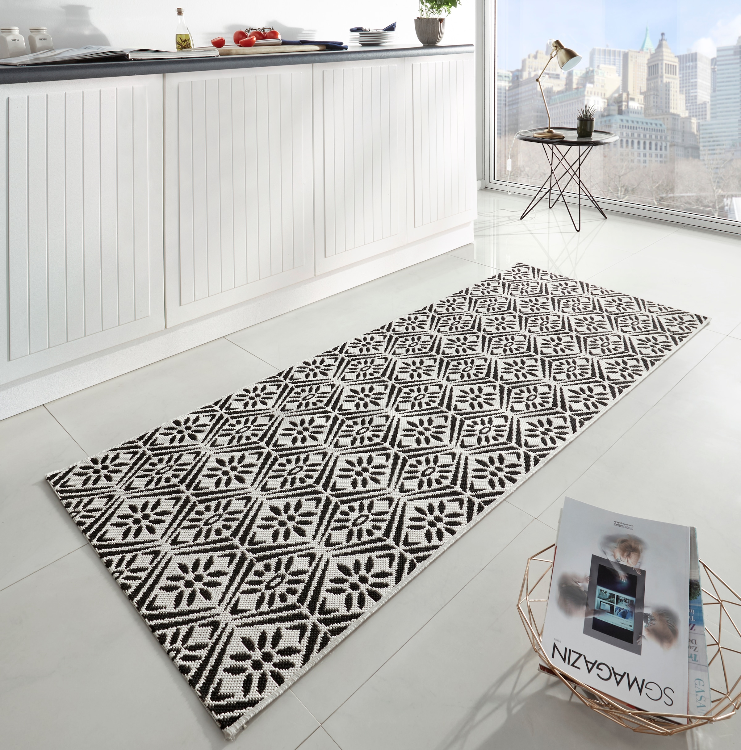 HANSE Home Läufer »Creation«, rechteckig, 8 mm Höhe, Teppichläufer, Küchenläufer, Teppich, Waschbar, Küche, Flur, Rauten