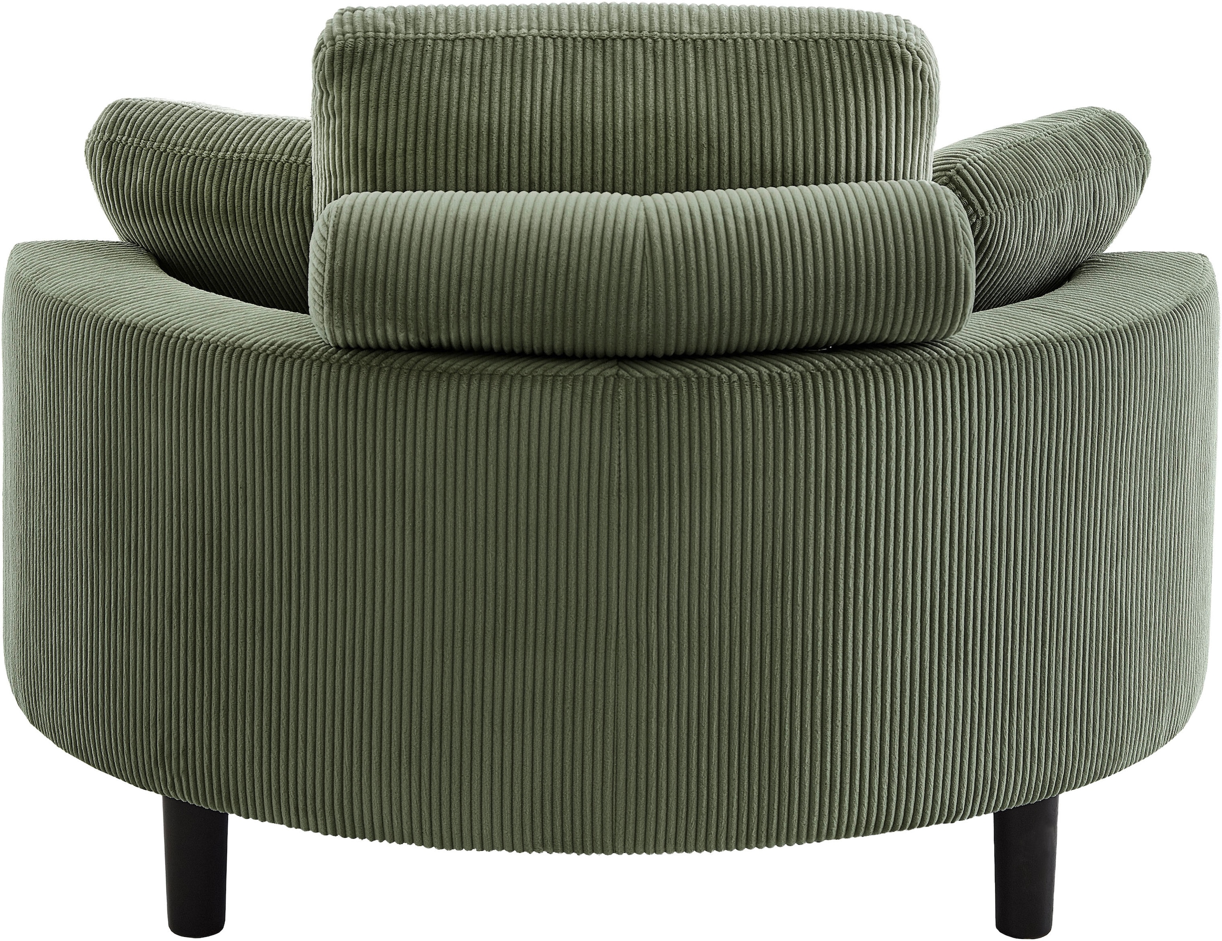ATLANTIC home collection Loveseat »Ravi«, XXL- Sessel, inklusive Stauraumhocker, Rückenkissen, drei Zierkissen