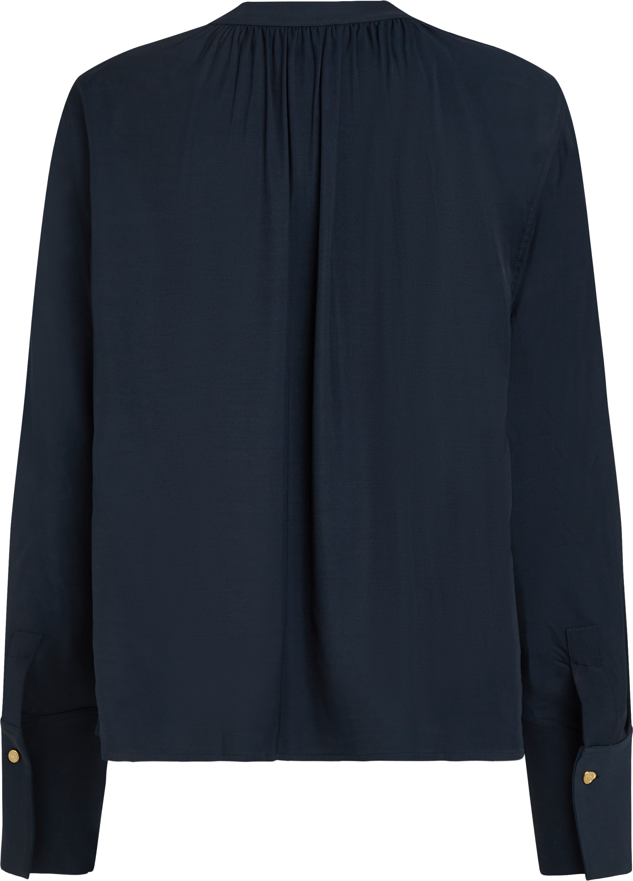 Tommy Hilfiger Langarmbluse »SOFT VIS V NECK LS BLOUSE«, mit Raffungen