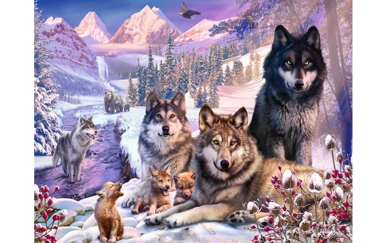 Ravensburger Puzzle »Wölfe im Schnee«