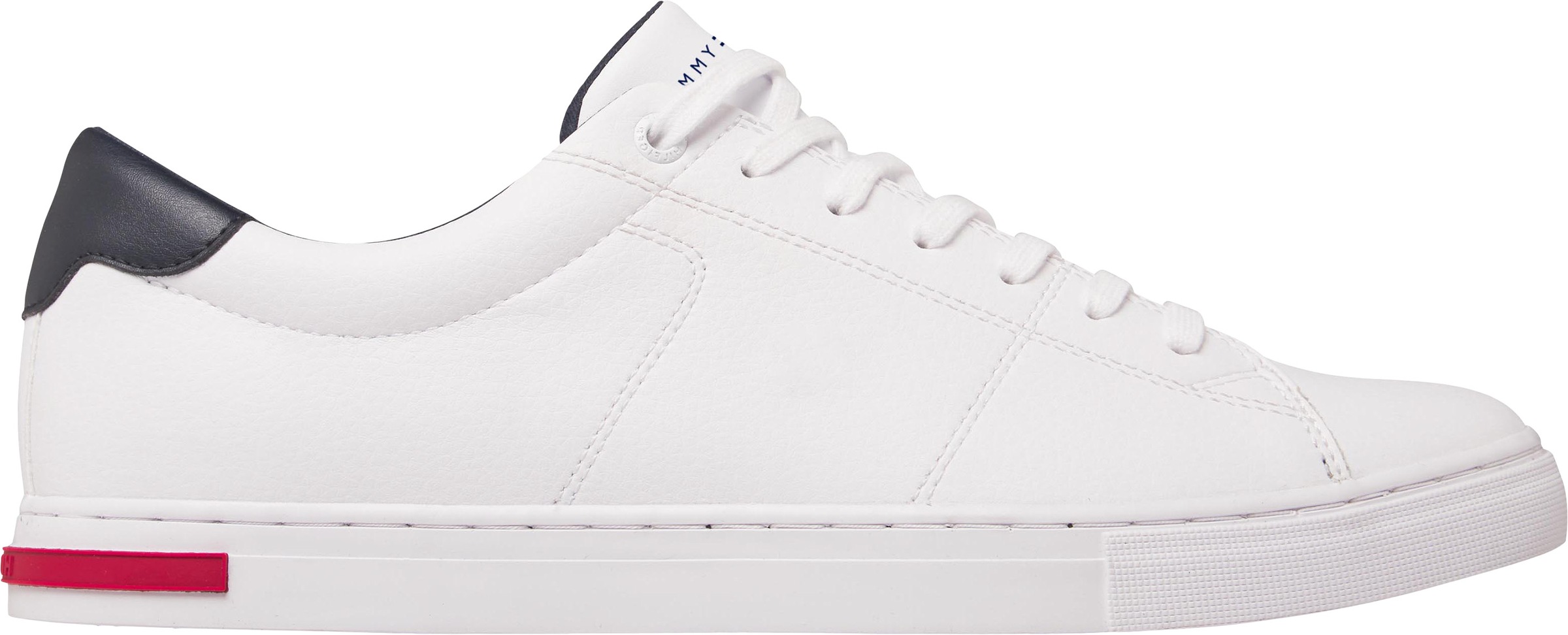 Tommy Hilfiger Sneaker »ESSENTIAL LEATHER DETAIL VUL«, Freizeitschuh, Halbschuh, Schnürschuh mit gepolstertem Schaftrand
