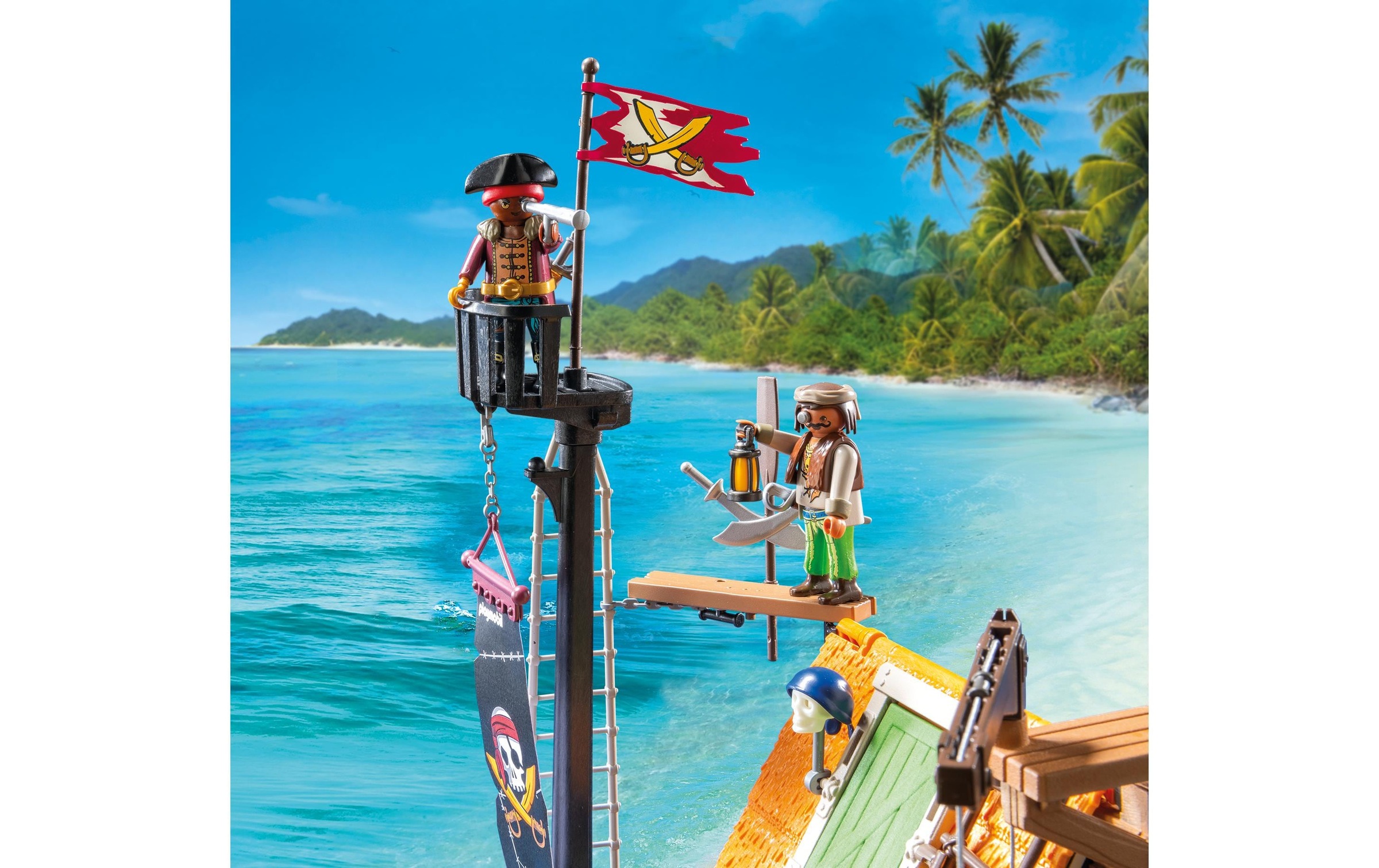 Playmobil® Spielbausteine »Piratenhafen mit Seeräuber-Gefängnis 71792«, (165 St.)