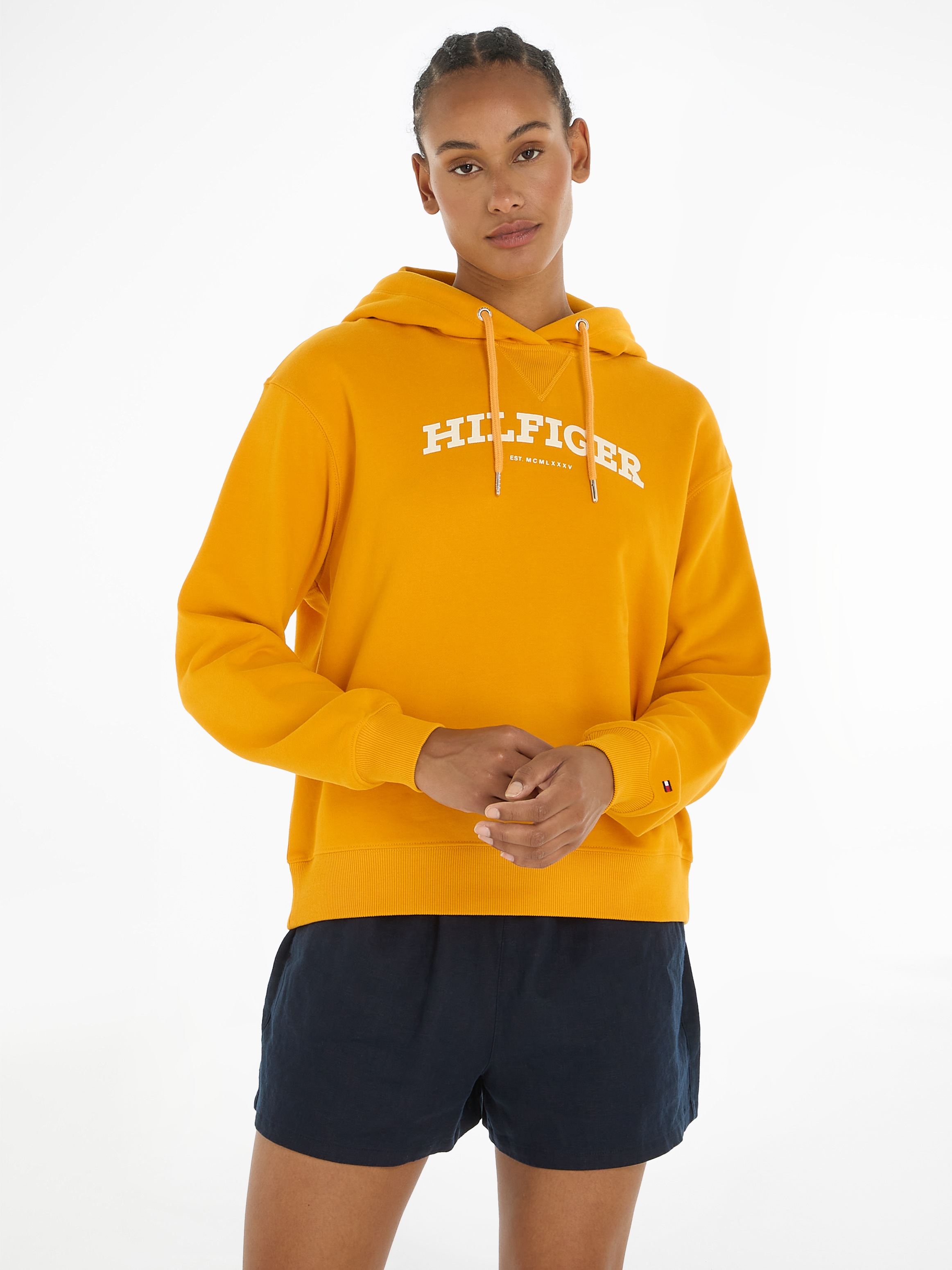 Hoodie »REG MONOTYPE FLOCK HOODIE«, mit Logoschriftzug