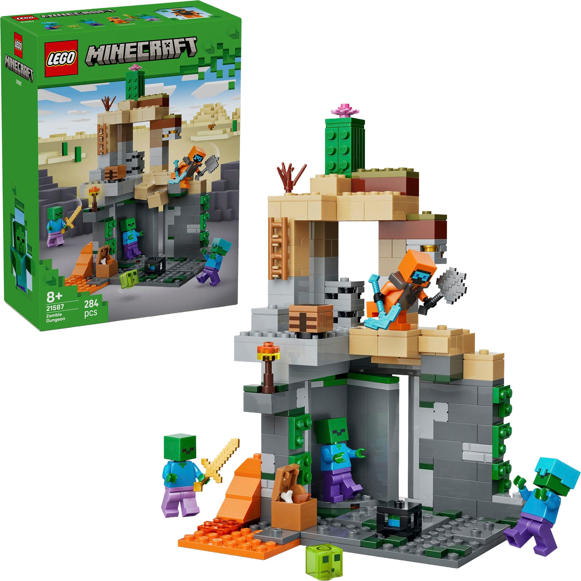 LEGO Konstruktionsspielsteine "Zombieverlies (21587), LEGO Minecraft" Made in Europe
