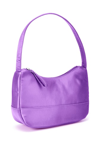 LASCANA Handtasche, Schultertasche aus modischen Satin und in Trend Farbe Lila kaufen