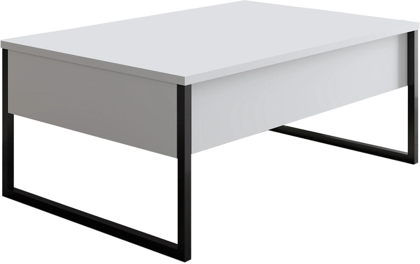 WOODY FASHION Beistelltisch »Luxe 90 x 60 x 40 cm Schwarz/Weiss«