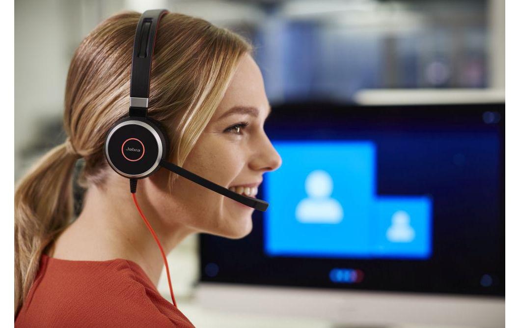 Jabra Headset »Evolve 40 Duo UC«, Noise-Cancelling