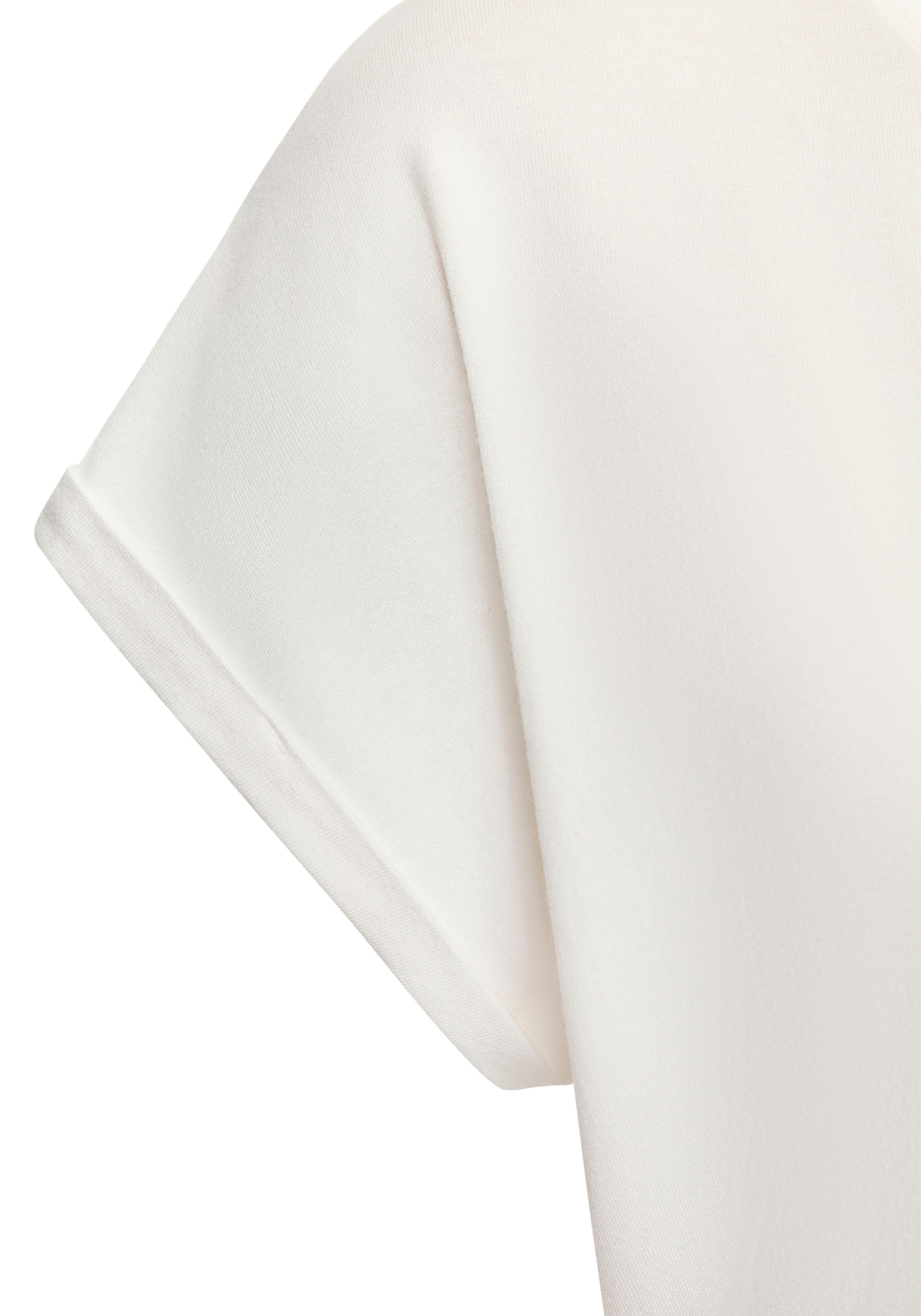 LASCANA Kurzarmshirt »mit schimmerndem Blumenprint«, aus elastischer Viskose-Qualität