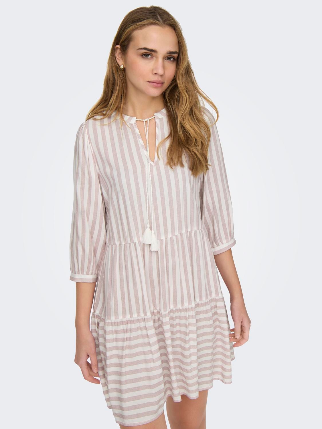 ONLY Tunikakleid »ONLKAYA 3/4 PUFF SHORT DRESS WVN NOOS«, Sommerkleid
