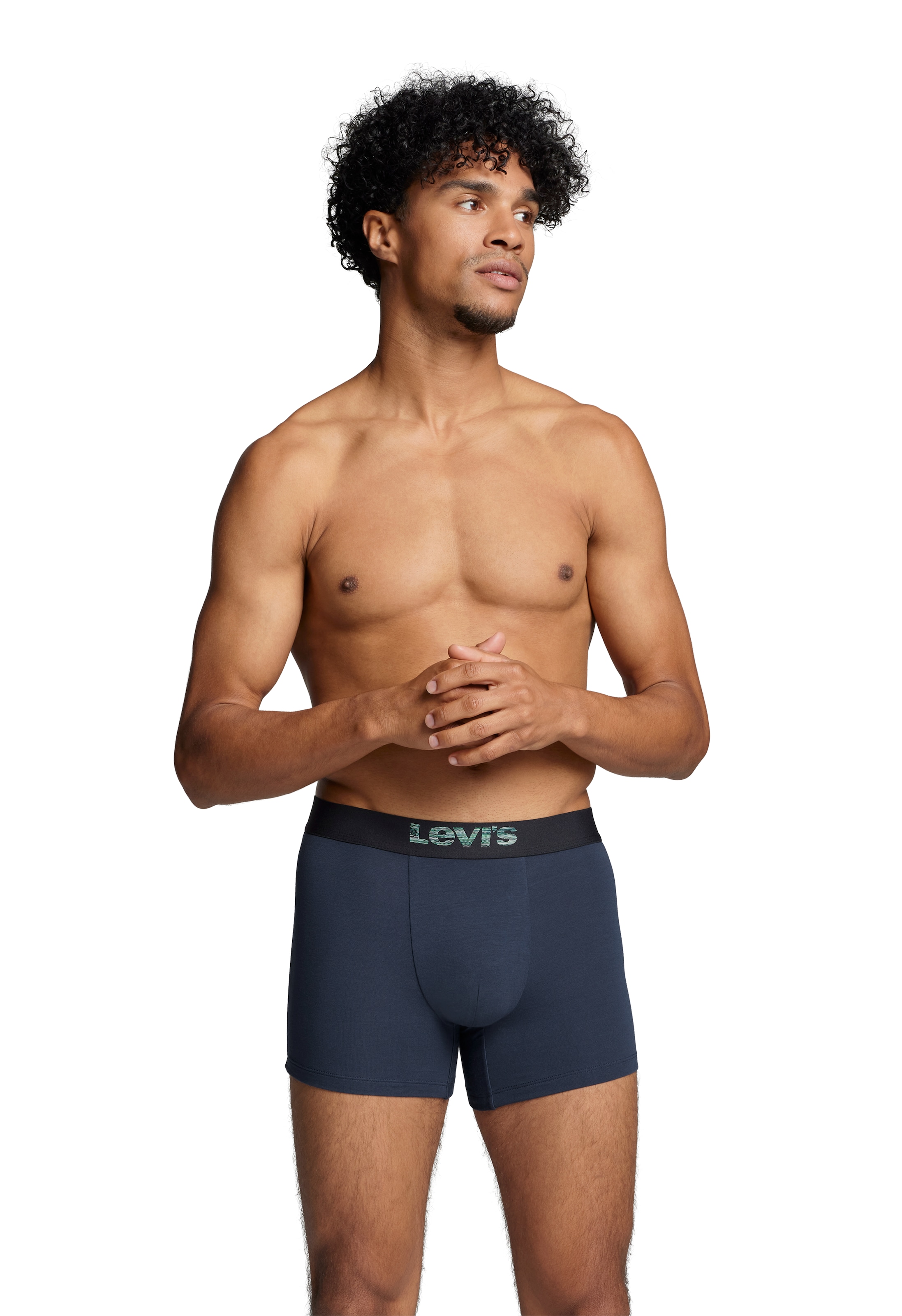 Levi's® Boxershorts »LEVIS MEN OPT ILL BOXER BRIEF ORG CO 2P«, (2er Pack), Elastischer Logobund, ohne Eingriff