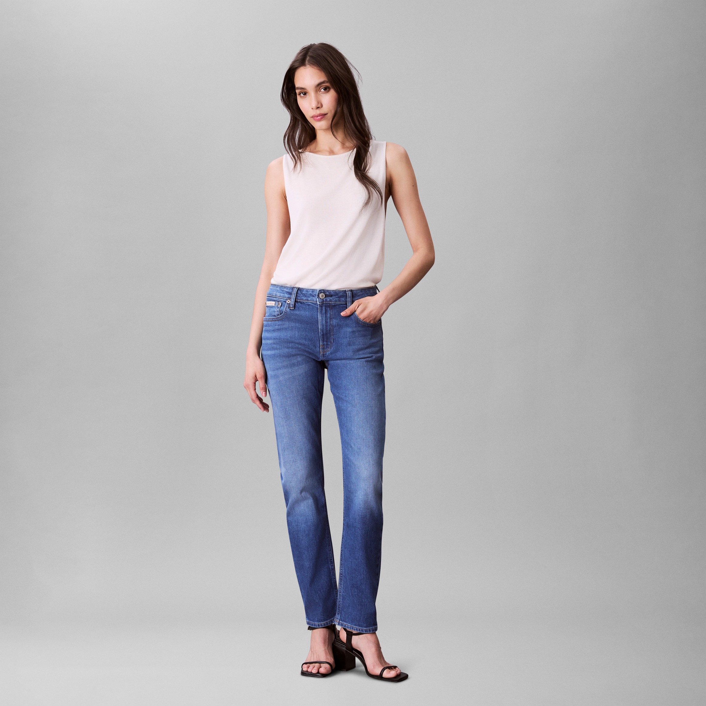 Calvin Klein Jeans Skinny-fit-Jeans »MID RISE SLIM« Mit Gürtelschlaufen