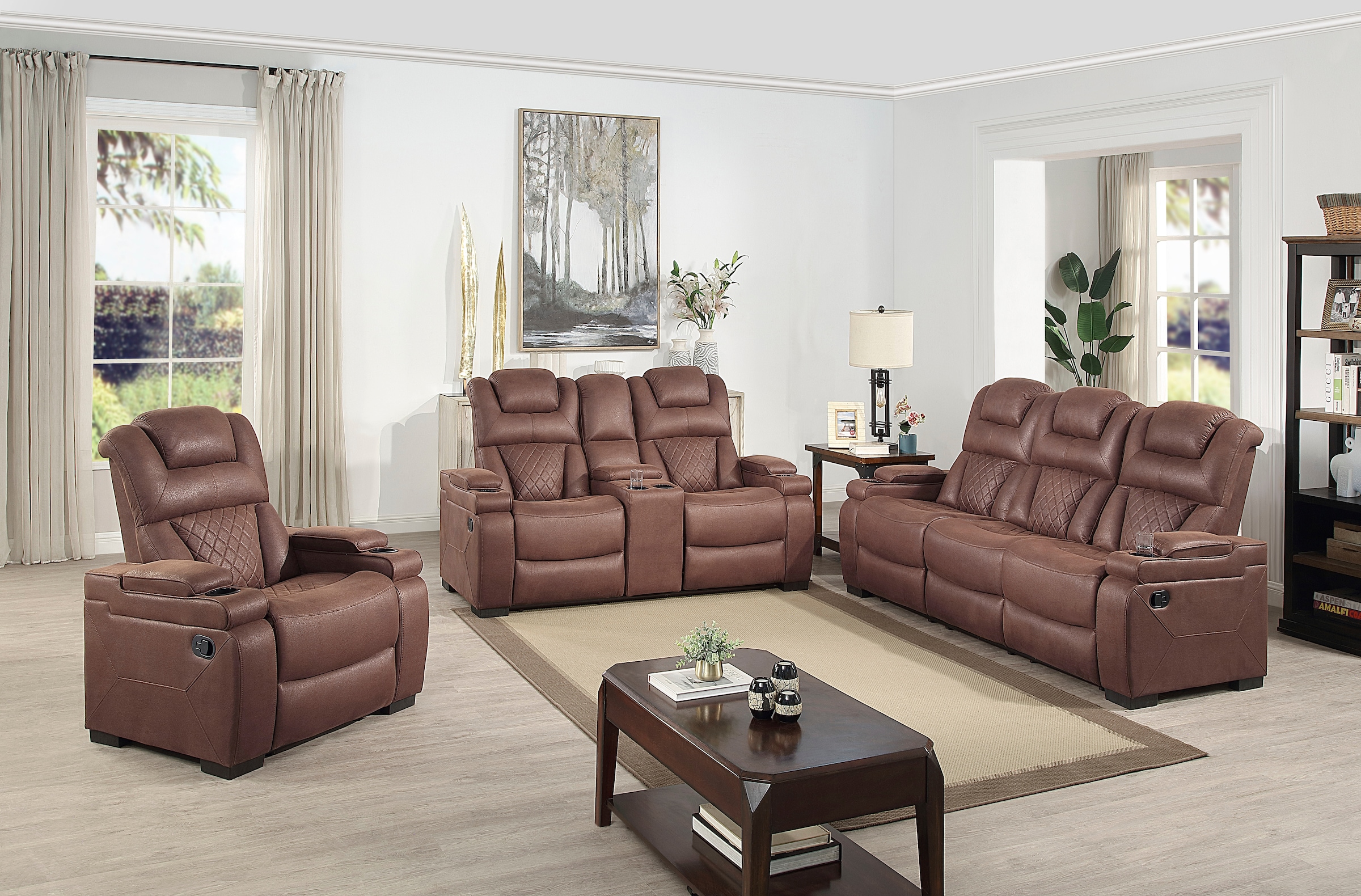 ATLANTIC home collection Relaxsessel »Faris«, Relaxfunktion, Getränkehalter und Staufach in Armlehnen