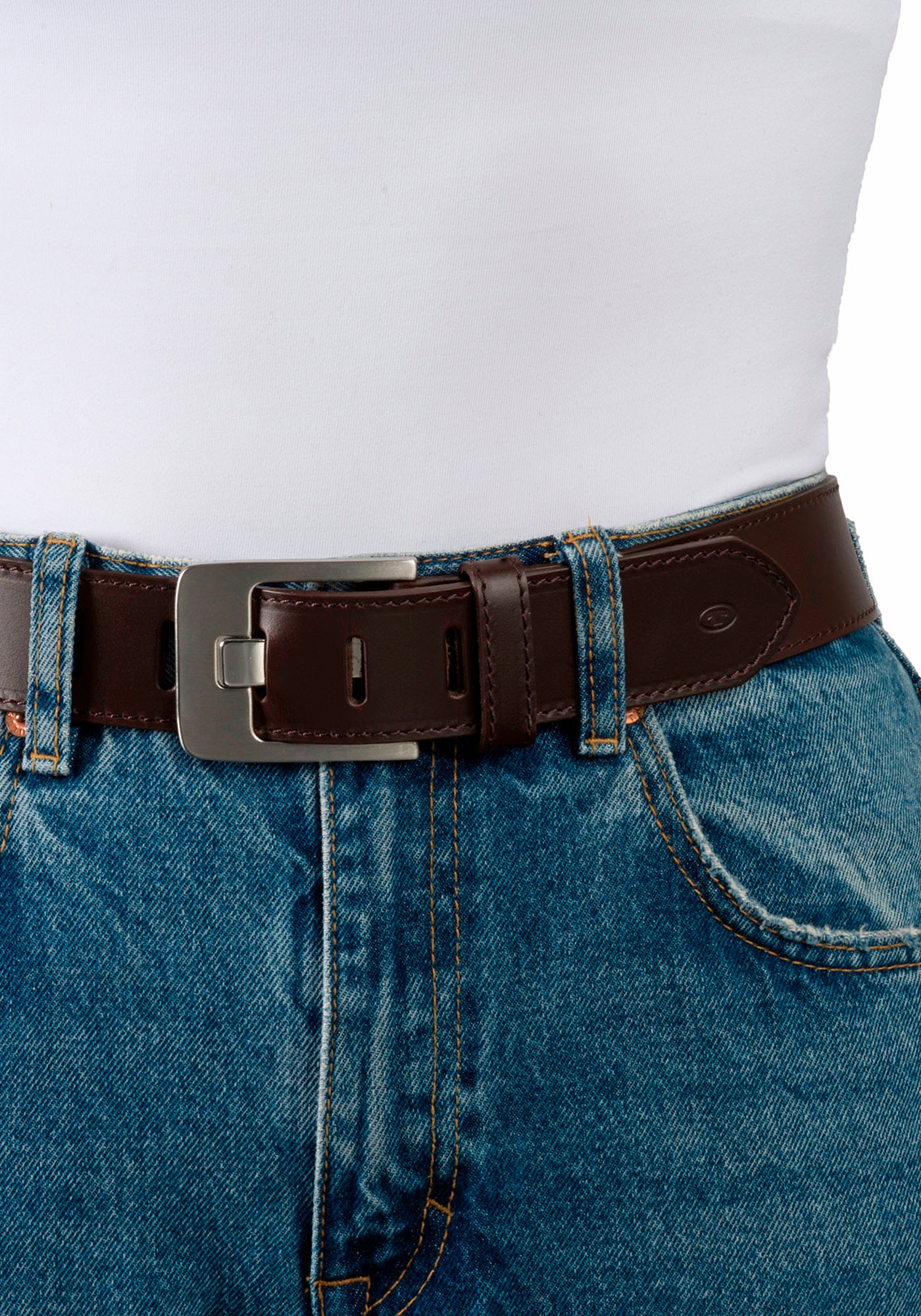 TOM TAILOR Ledergürtel »TTLAUREL«, 4 cm breiter Damengürtel, Must-Have zu Denim-Look