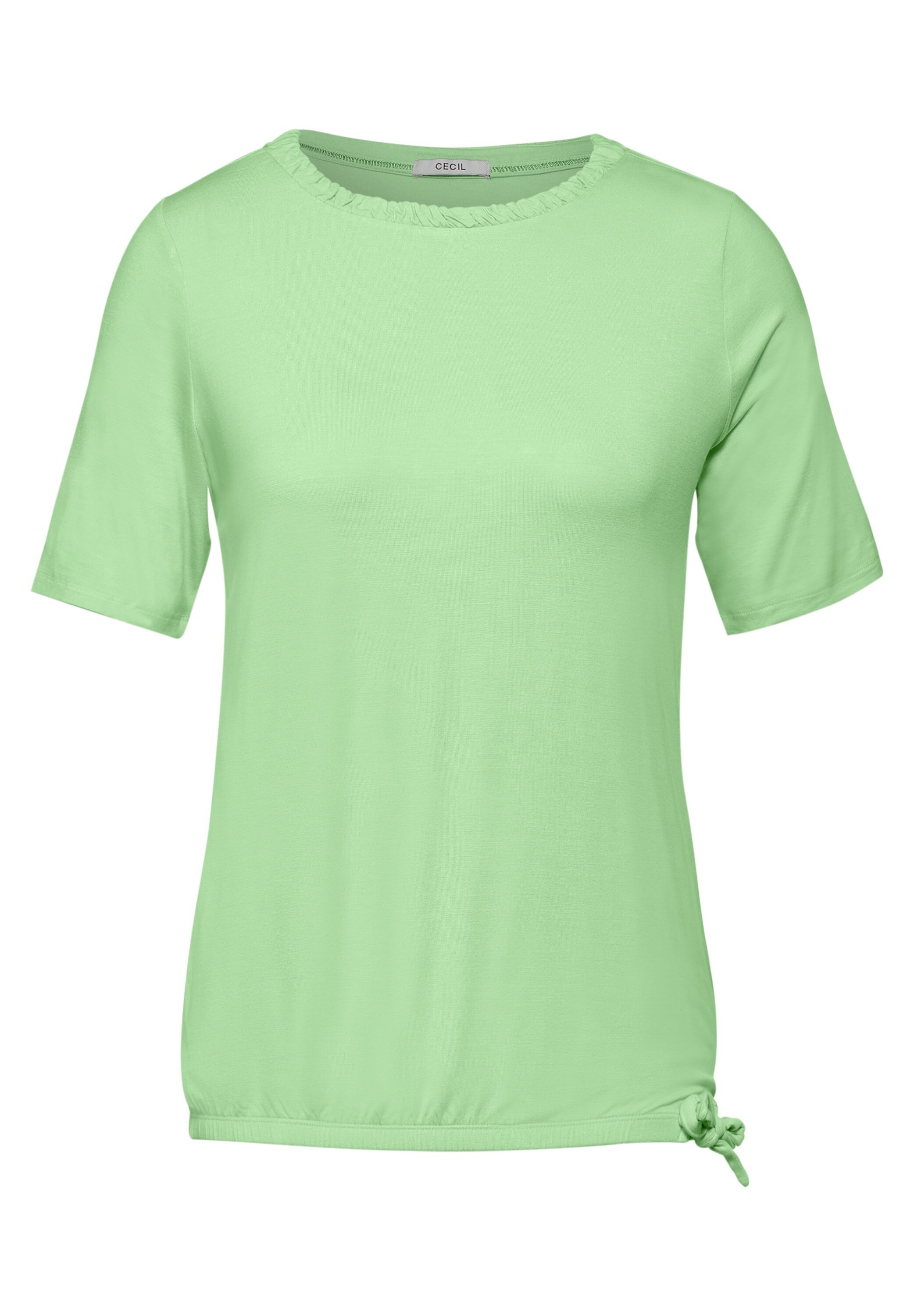 Cecil T-Shirt, mit gerafftem U-Boot-Ausschnitt