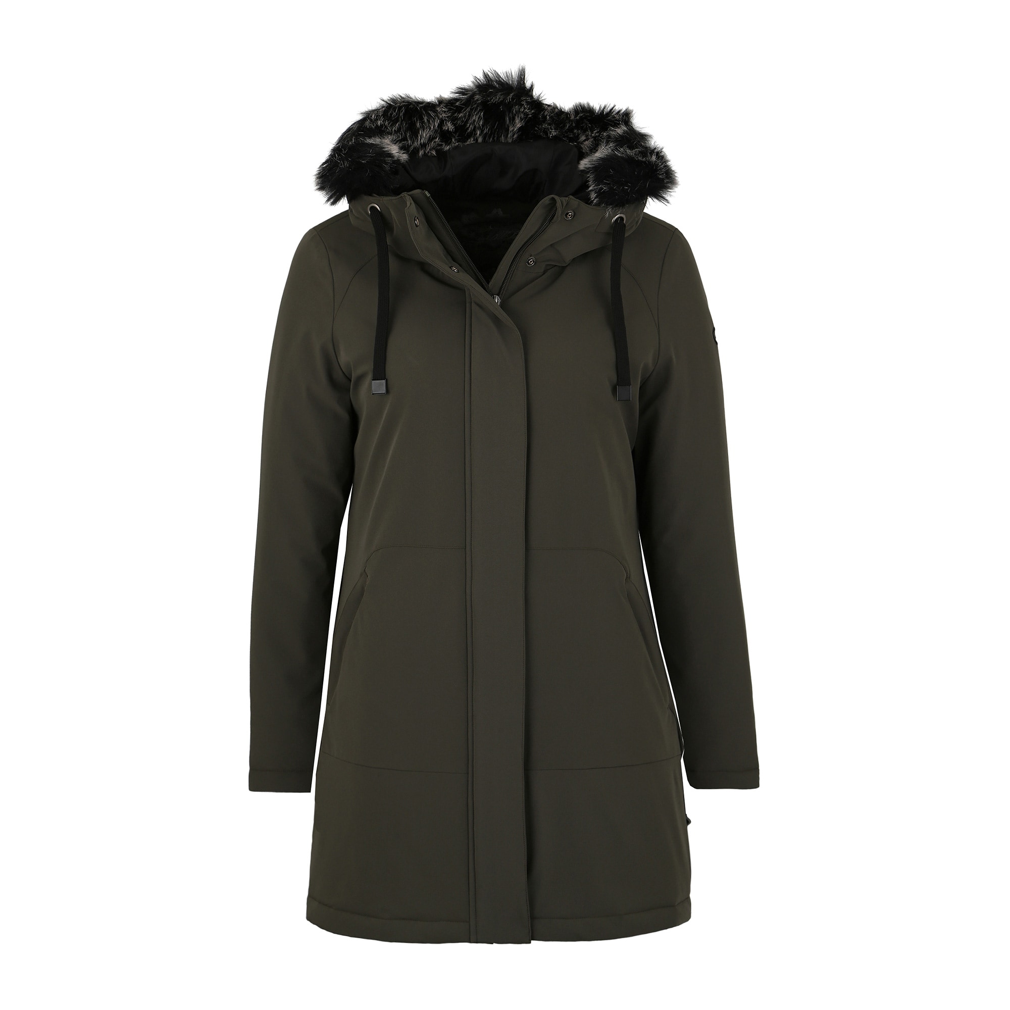 DEPROC Active Parka »DIAMOND PEAK Women«, mit abnehmbarem Kunstfellbesatz