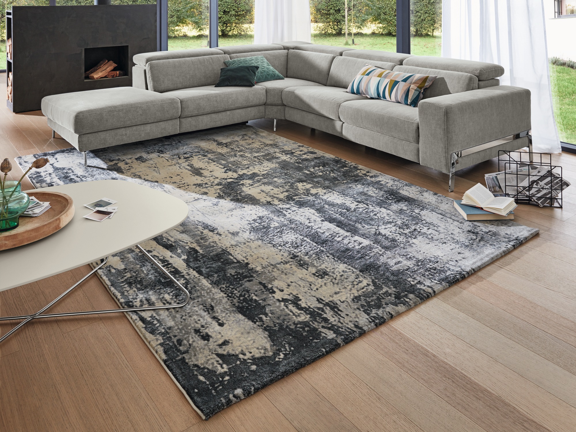 Musterring Teppich »WAVE ARTE«, rechteckig, 9 mm Höhe, exlcusive MUSTERRING DELUXE COLLECTION kuscheliges Microfaser Garn