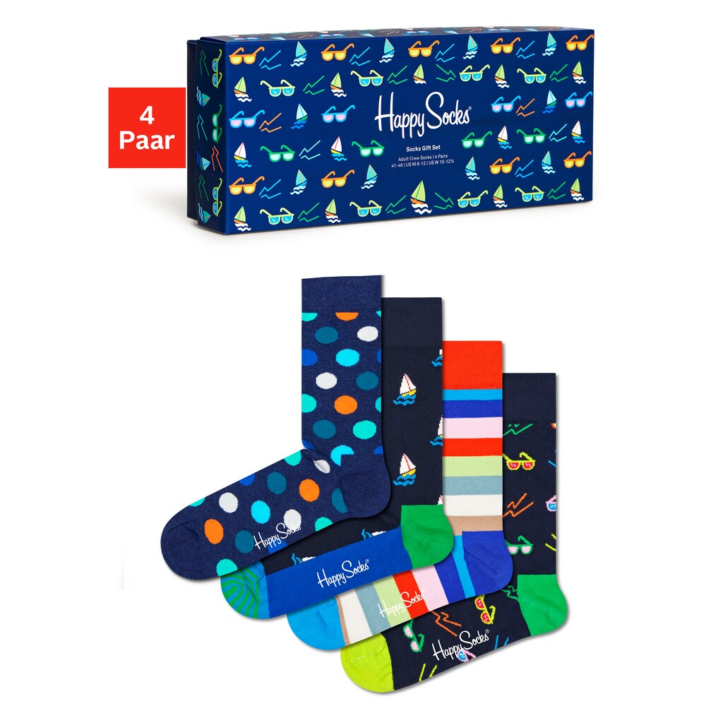 Happy Socks Socken »Navy«, (Box, 4 Paar)