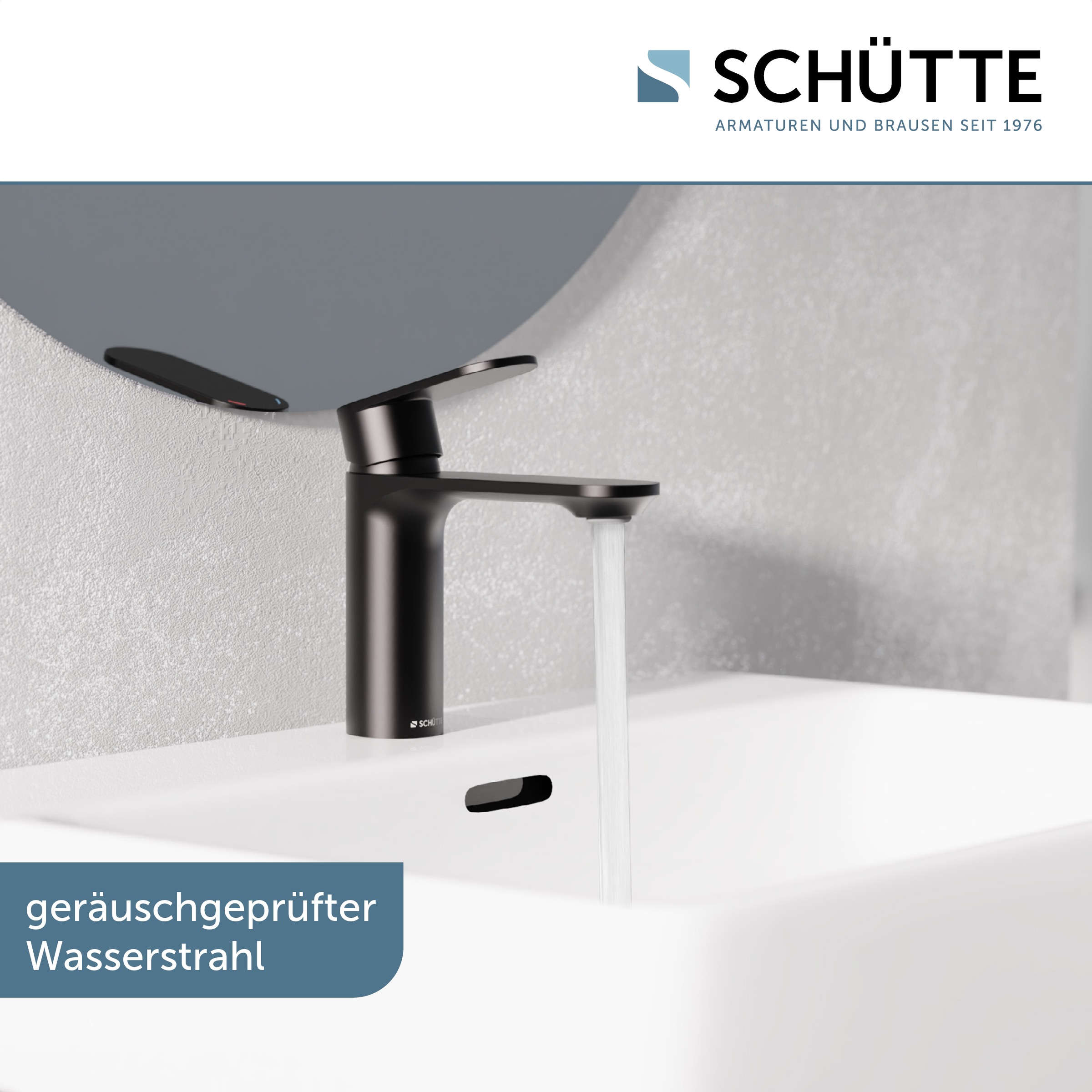 Schütte Waschtischarmatur "MONTANA" Wasserhahn Ablaufgarnitur Exzenter Energiesparende Cold-Start-Funktion