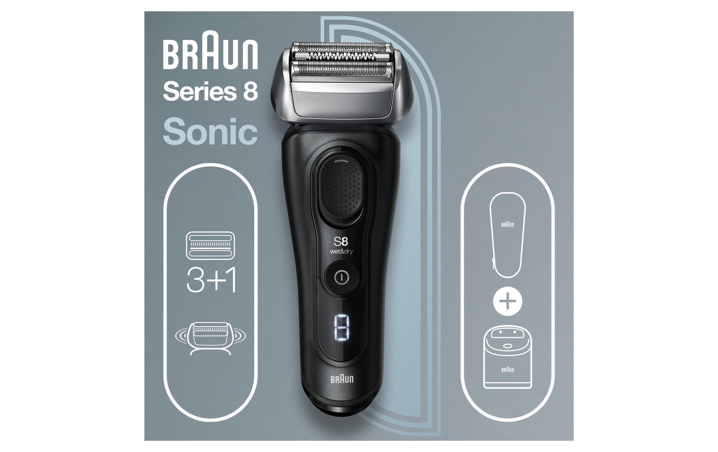 Braun Elektrogesichtshaarentferner »Series 8 8460c«