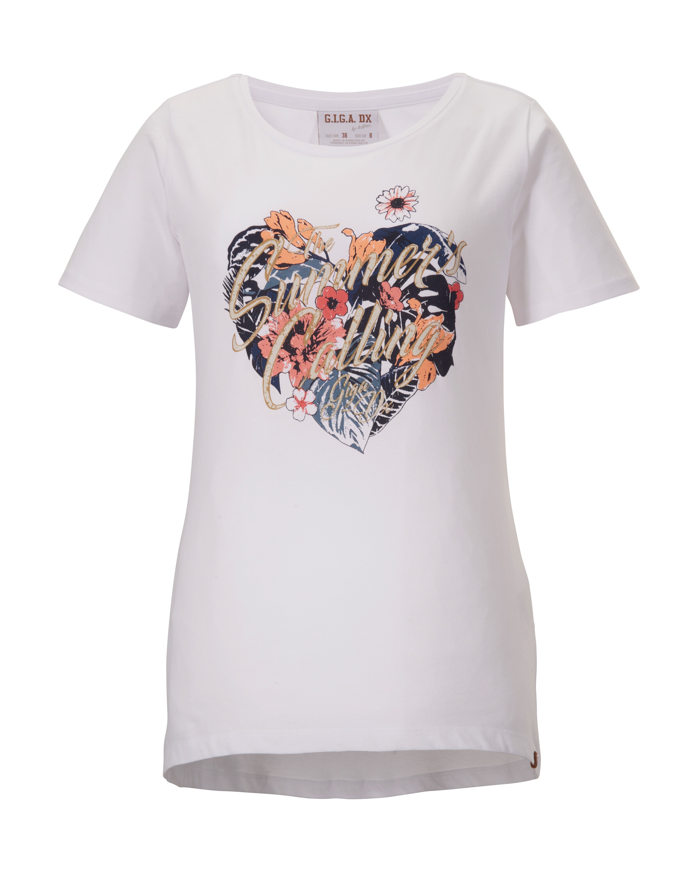 G.I.G.A. DX by killtec T-Shirt »GS 97 WMN TSHRT« Langgeschnittenes Damen T-Shirt, 100% Baumwolle, sommerlicher Print
