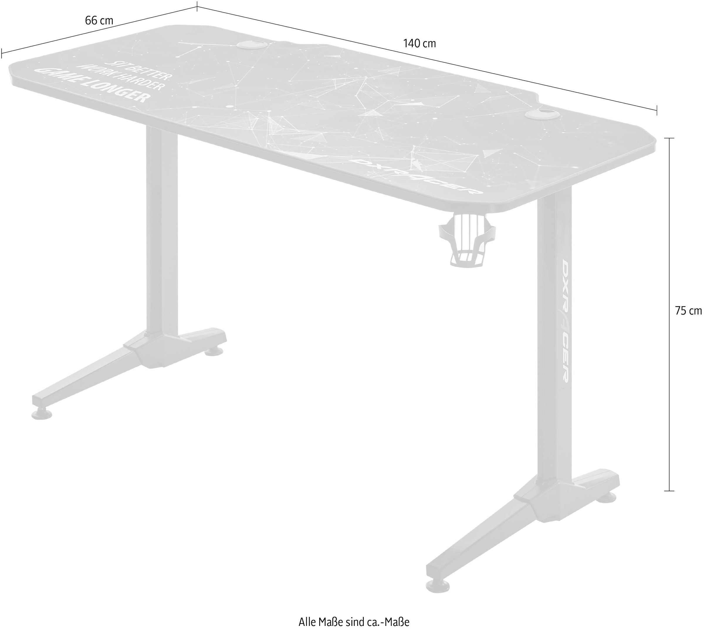 MCA furniture Gamingtisch »DX Racer«, Schwarz mit new Style Mousepad DX  Racer V12, Breite 140 cm online shoppen | Jelmoli-Versand